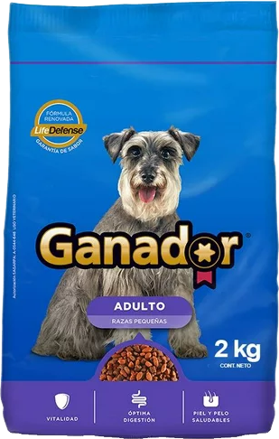 COMIDA P/PERRO GANADOR ADULTO RAZAS PEQUEÑAS 10/2KG
