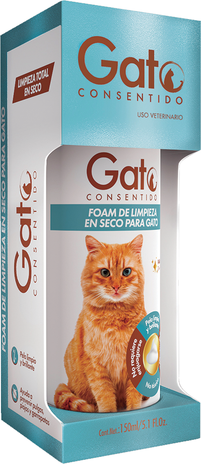 SHAMPOO P/MASCOTA GATO CONSENTIDO LIMPIEZA EN SECO 12/150 ML