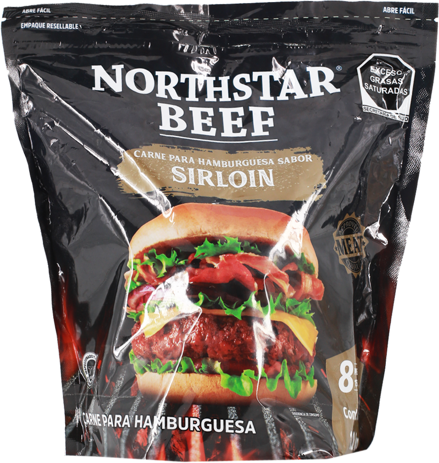 CARNE P/HAMBURGUESA NORTHSTAR SIRLOIN 8/1.2KG