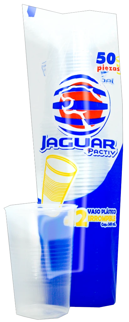 VASO PLASTICO NO. 12 JAGUAR 20/50 PZ.