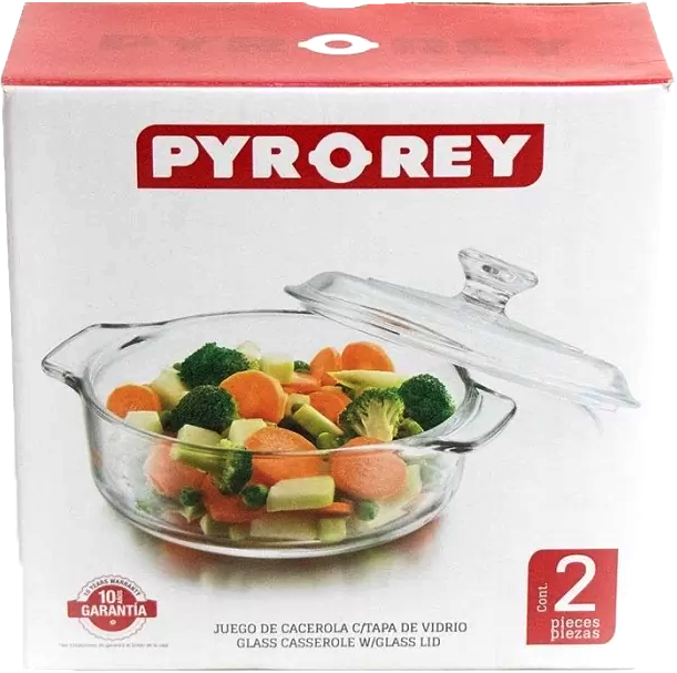 CACEROLA C/TAPA VIDRIO PYR-O-REY 1.87L 4/1 PZ