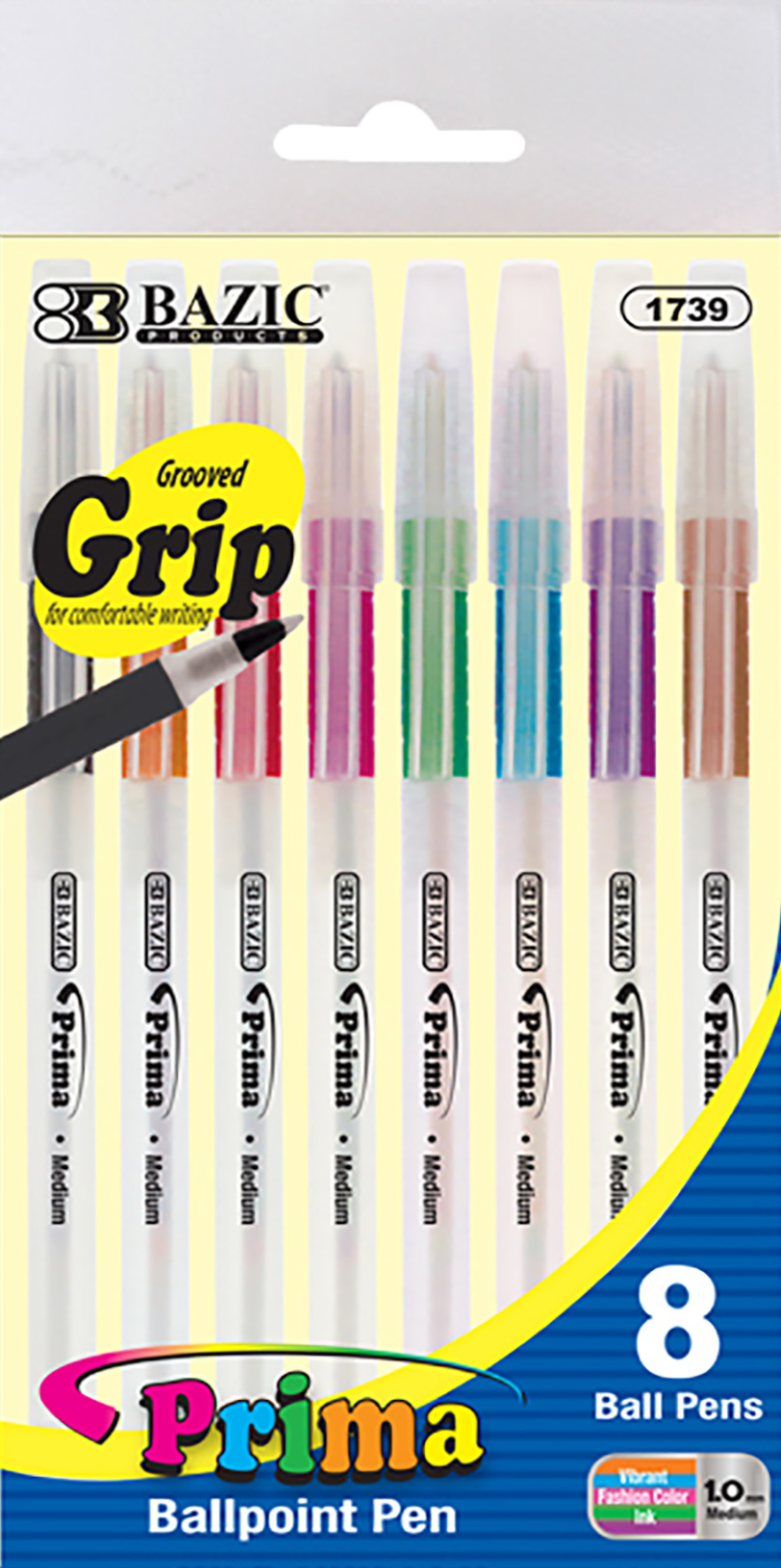 PLUMA DE COLORES CUSHION GRIP PRIMA BAZIC 8PZ 6/24/1PQ