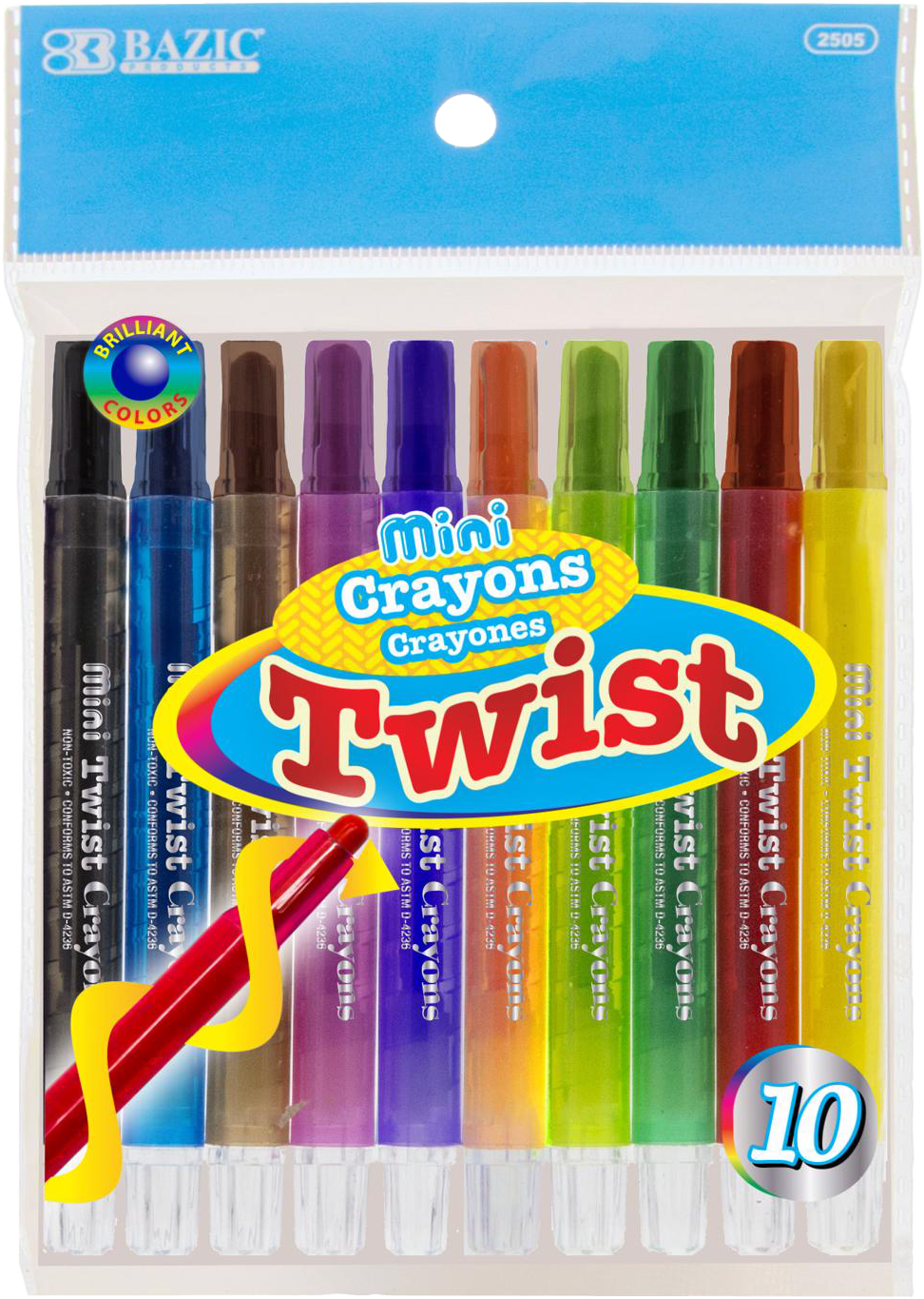 CRAYONES MINI TWIST BAZIC 144/10PZ