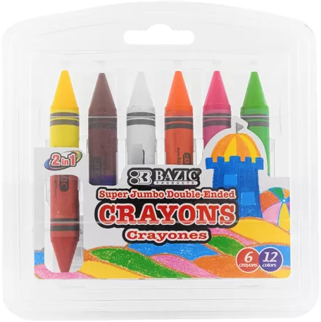 CRAYONES SUPER JUMBO BAZIC DOBLE PUNTA C/6PZ 72/1PQ