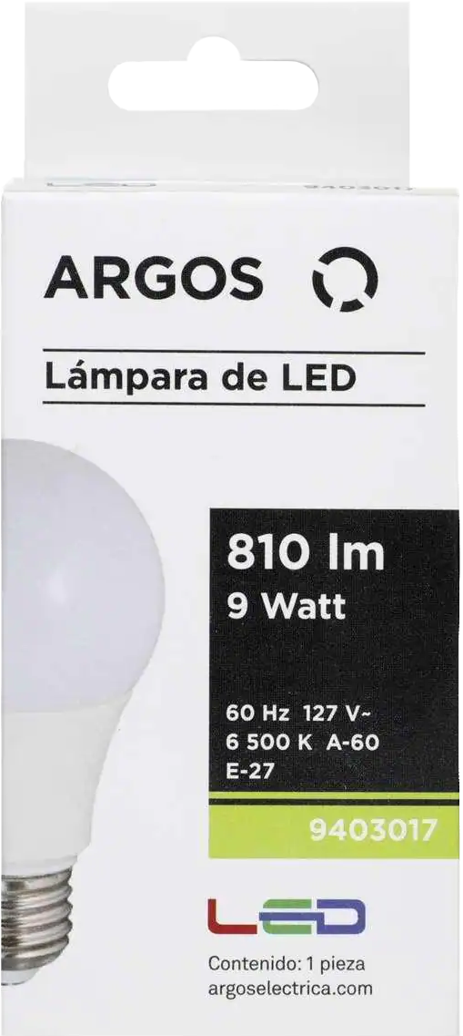 FOCO LED 9W ARGOS LUZ FRIA 100/1 PZ