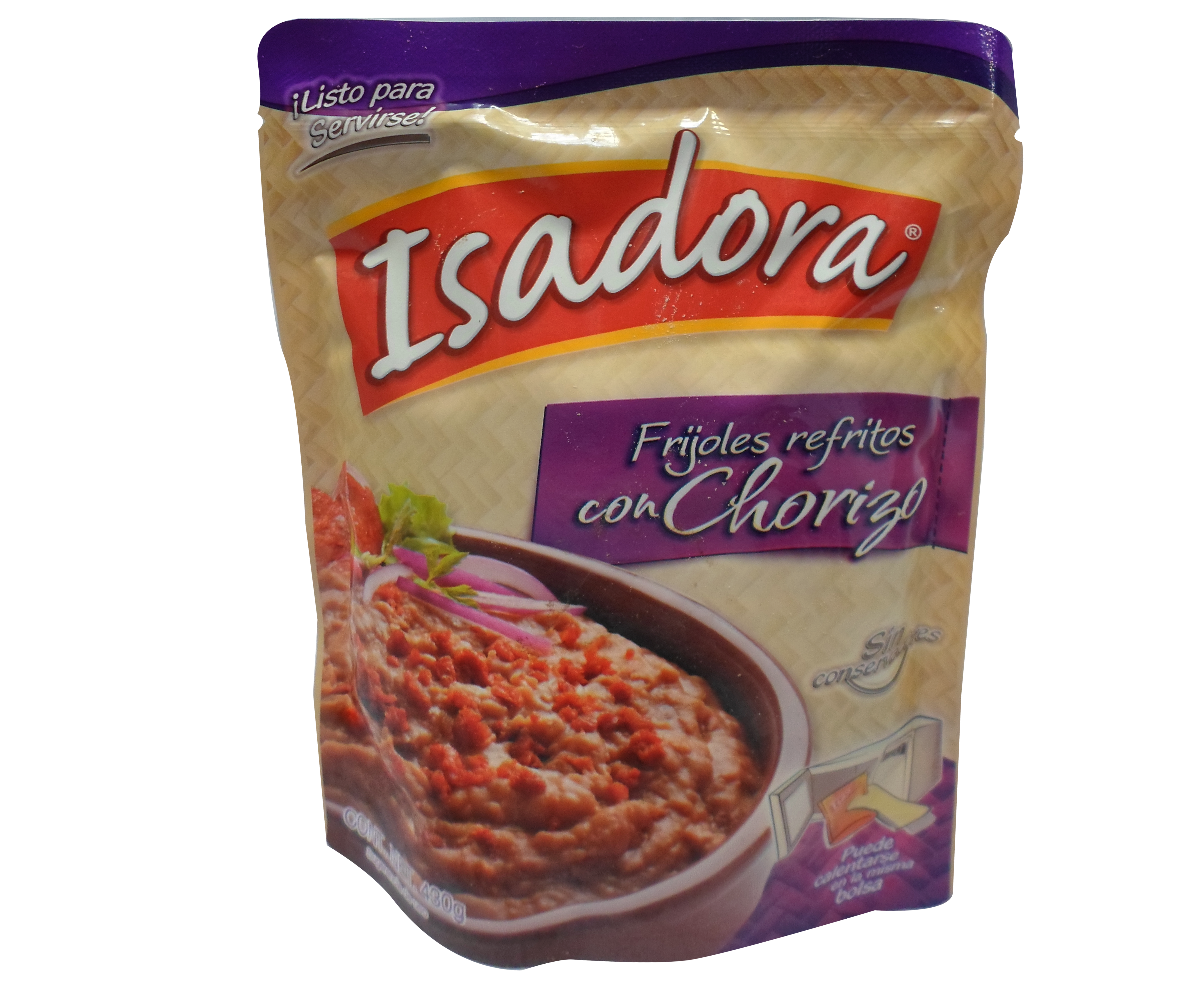 FRIJOLES REFRITOS C/CHORIZO ISADORA 12/430 GR