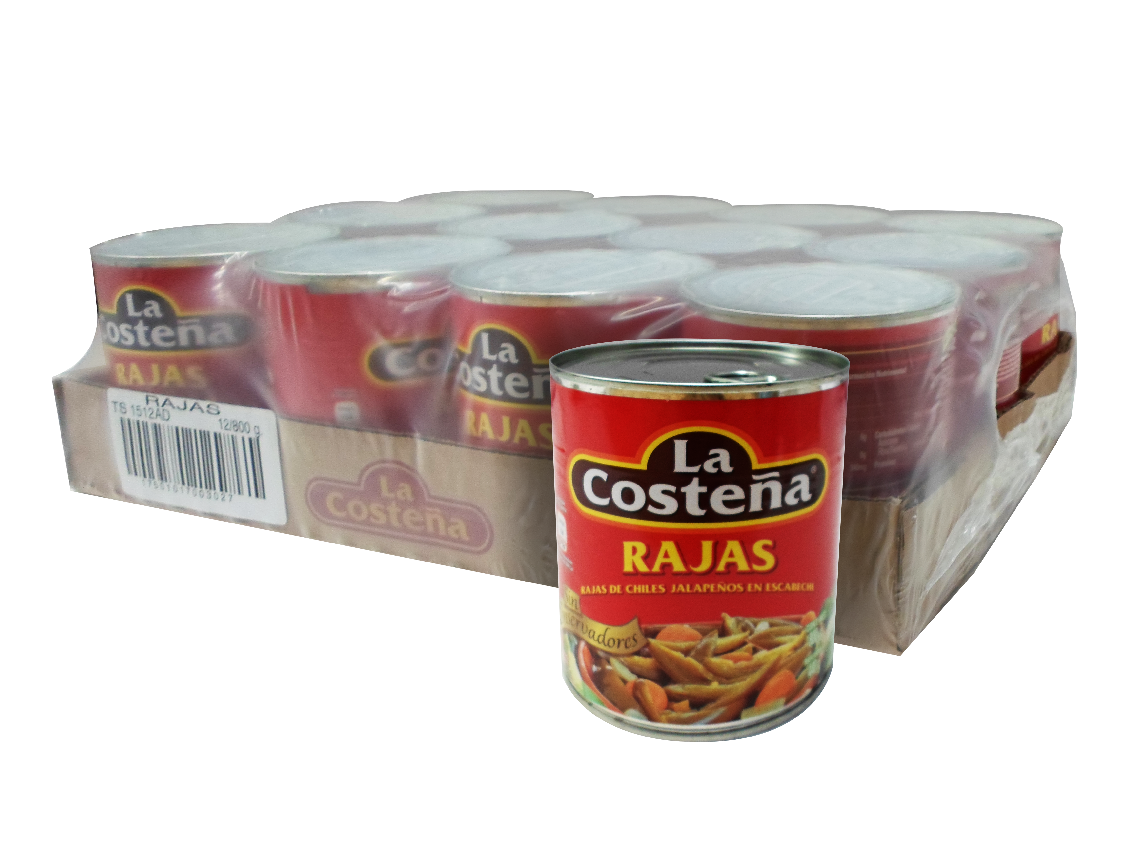 CHILE JALAPEÑO RAJAS LA COSTEÑA 12/820 GR.
