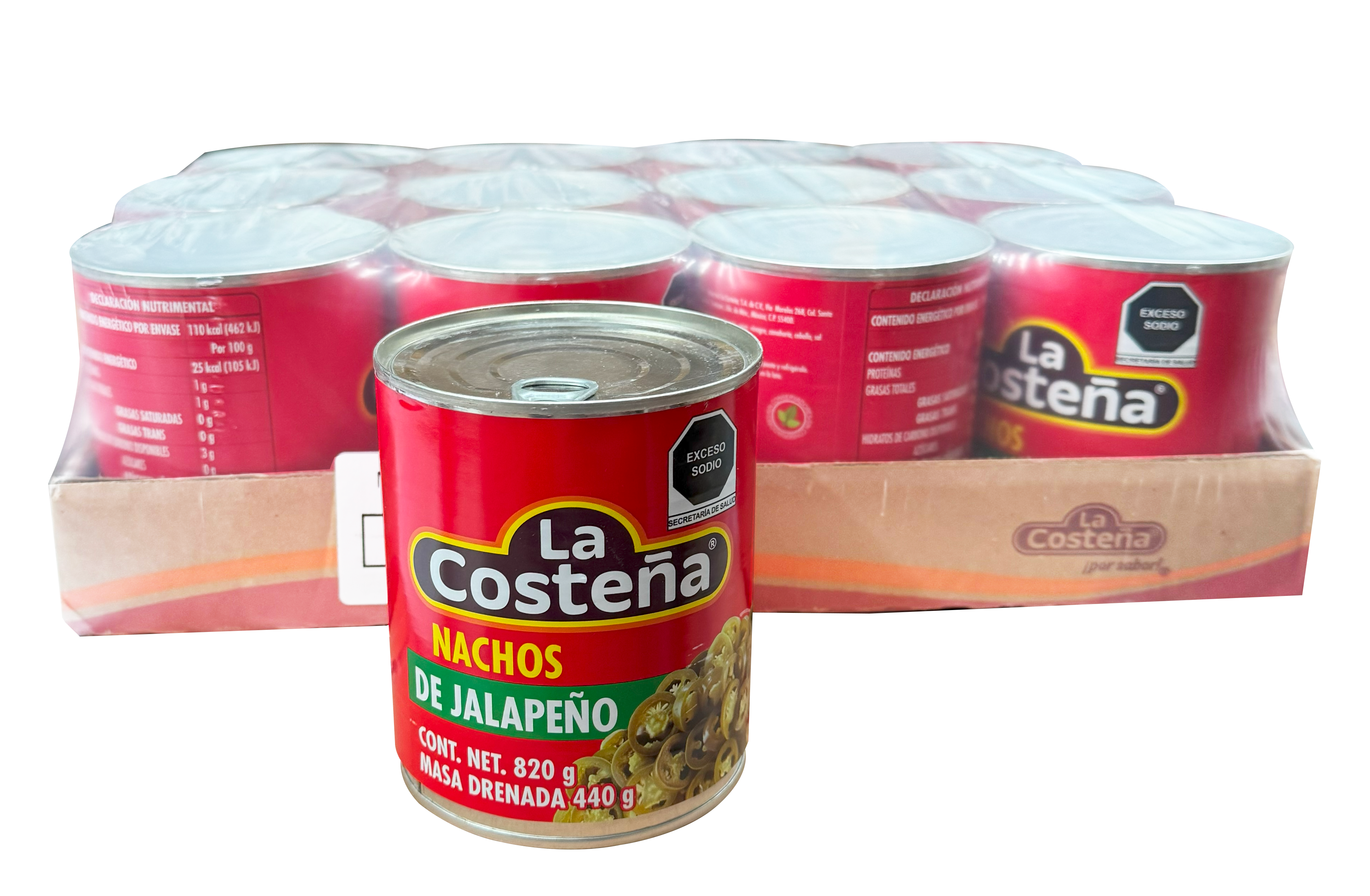 CHILE JALAPEÑO NACHOS LA COSTEÑA 12/820 GR