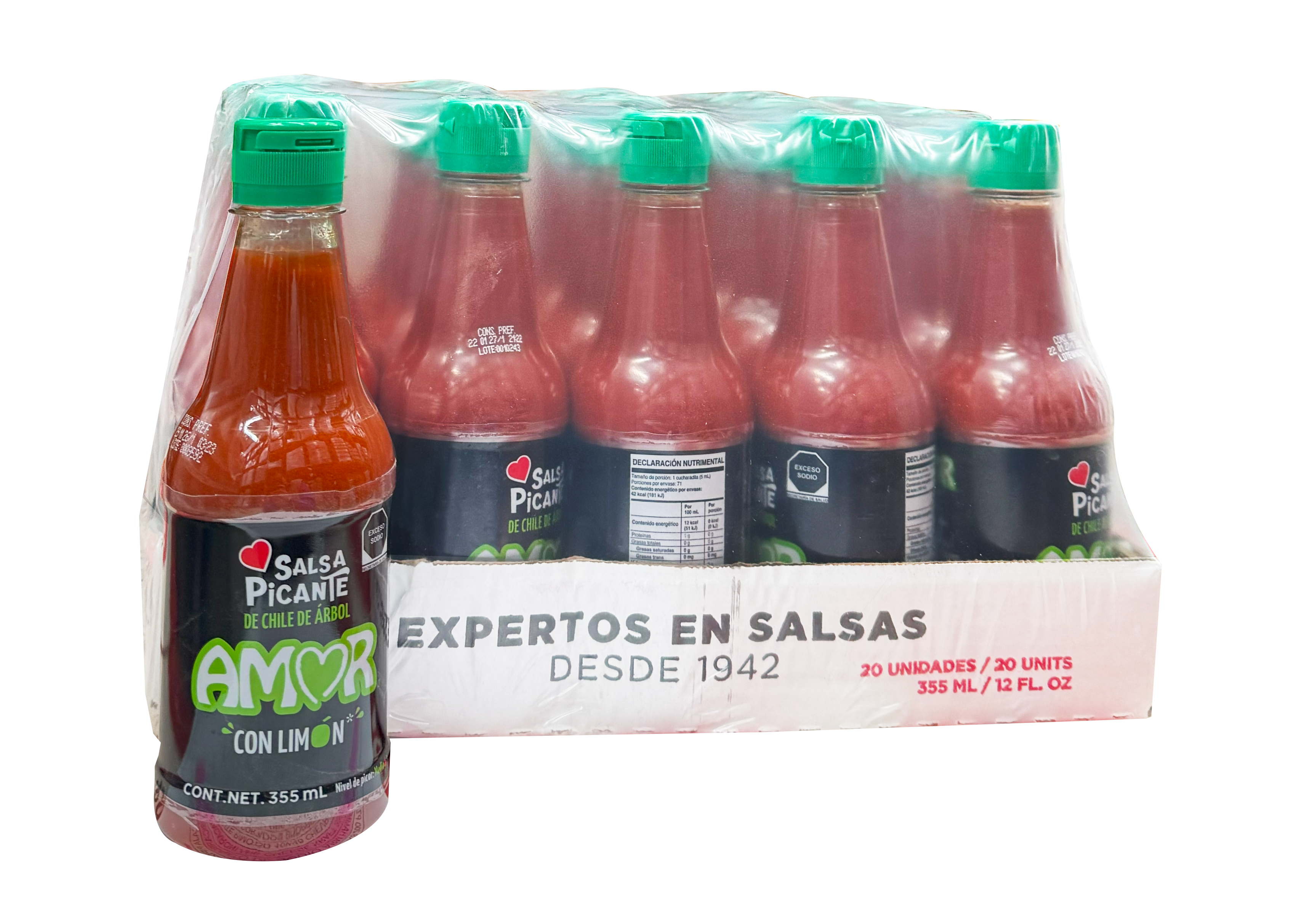 SALSA CON LIMON AMOR 20/355 ML.