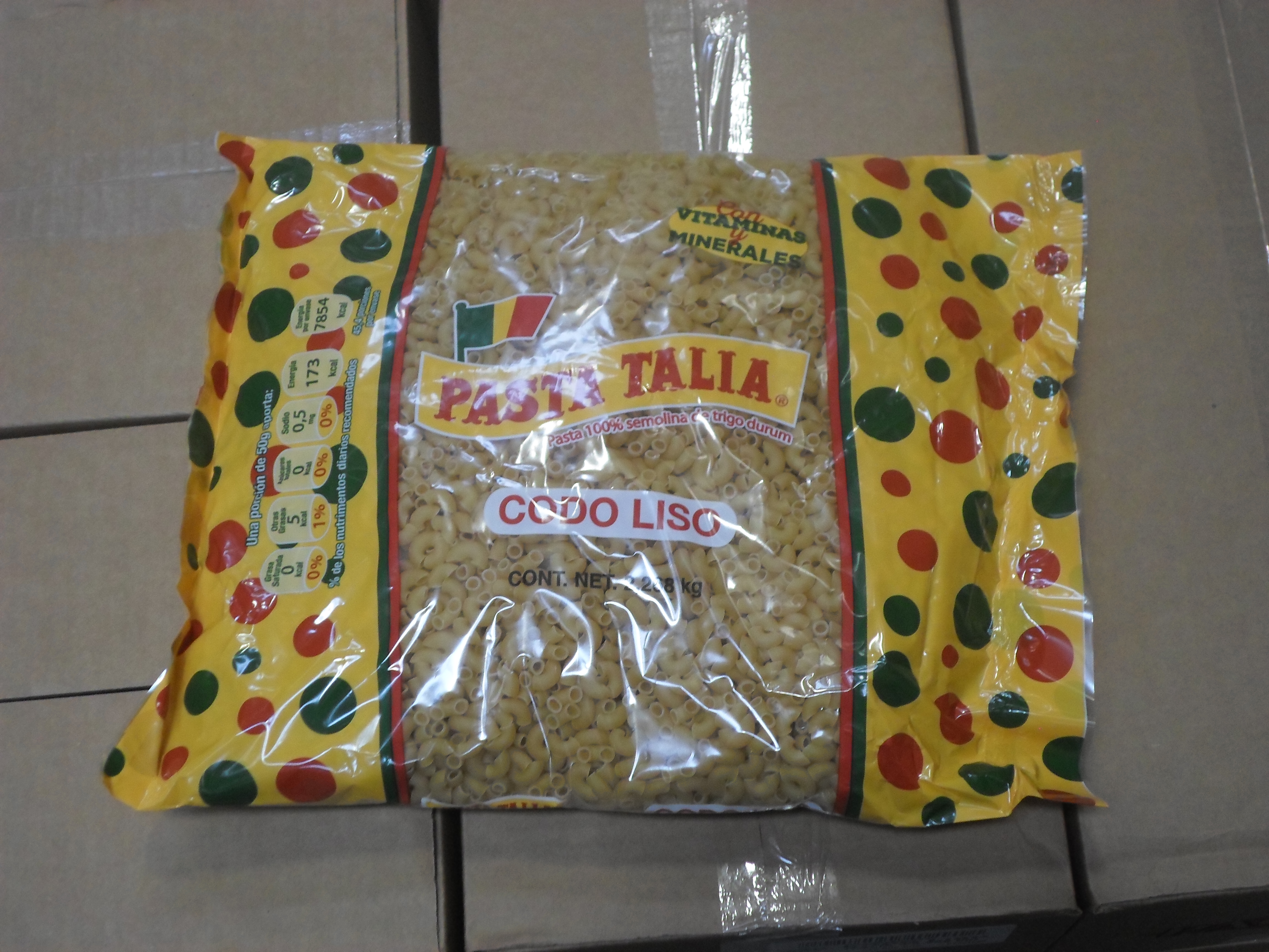PASTA TALIA CODO LISO 4/2.268 KG
