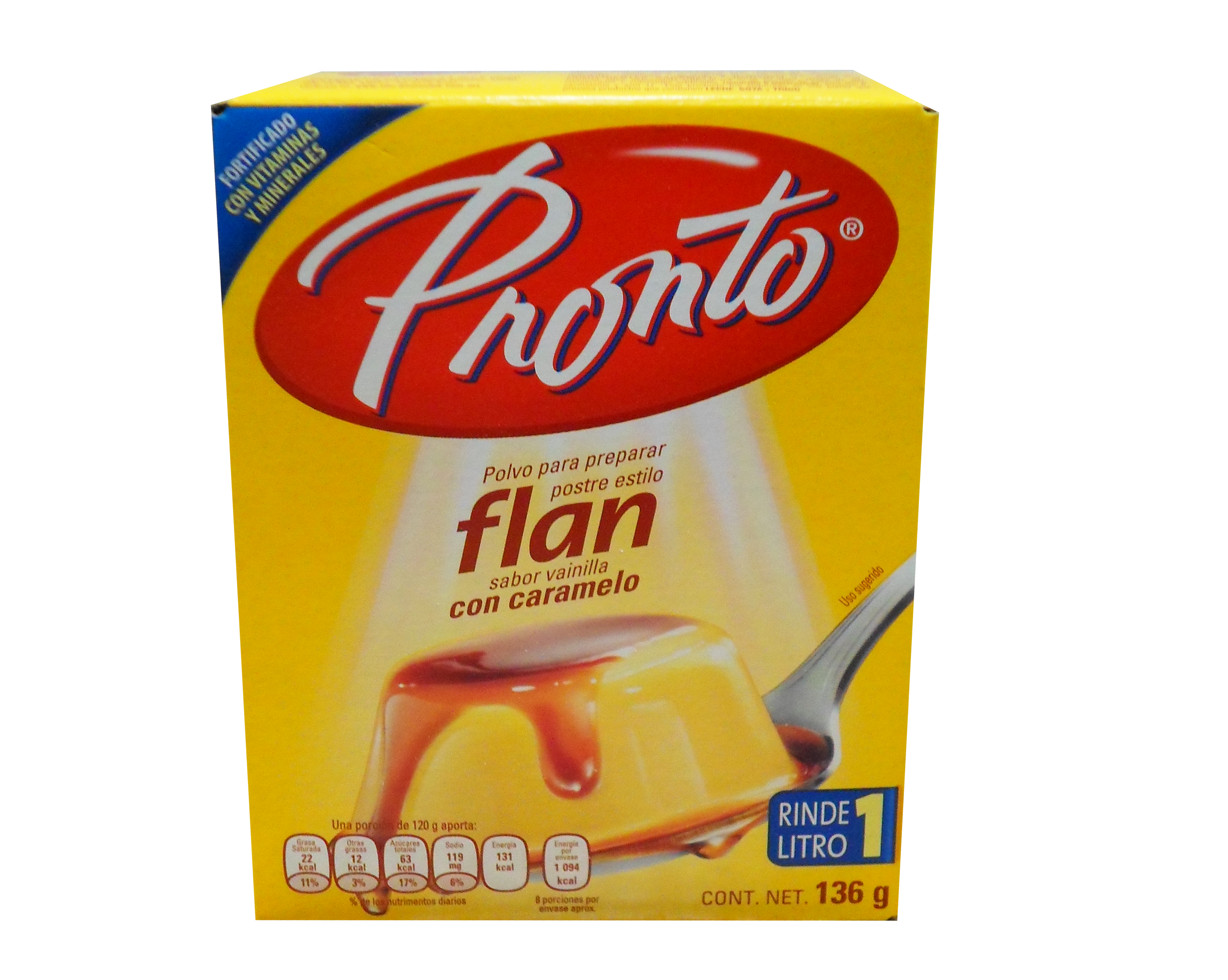 FLAN VAINILLA C/CARAMELO PRONTO 24/136 GR