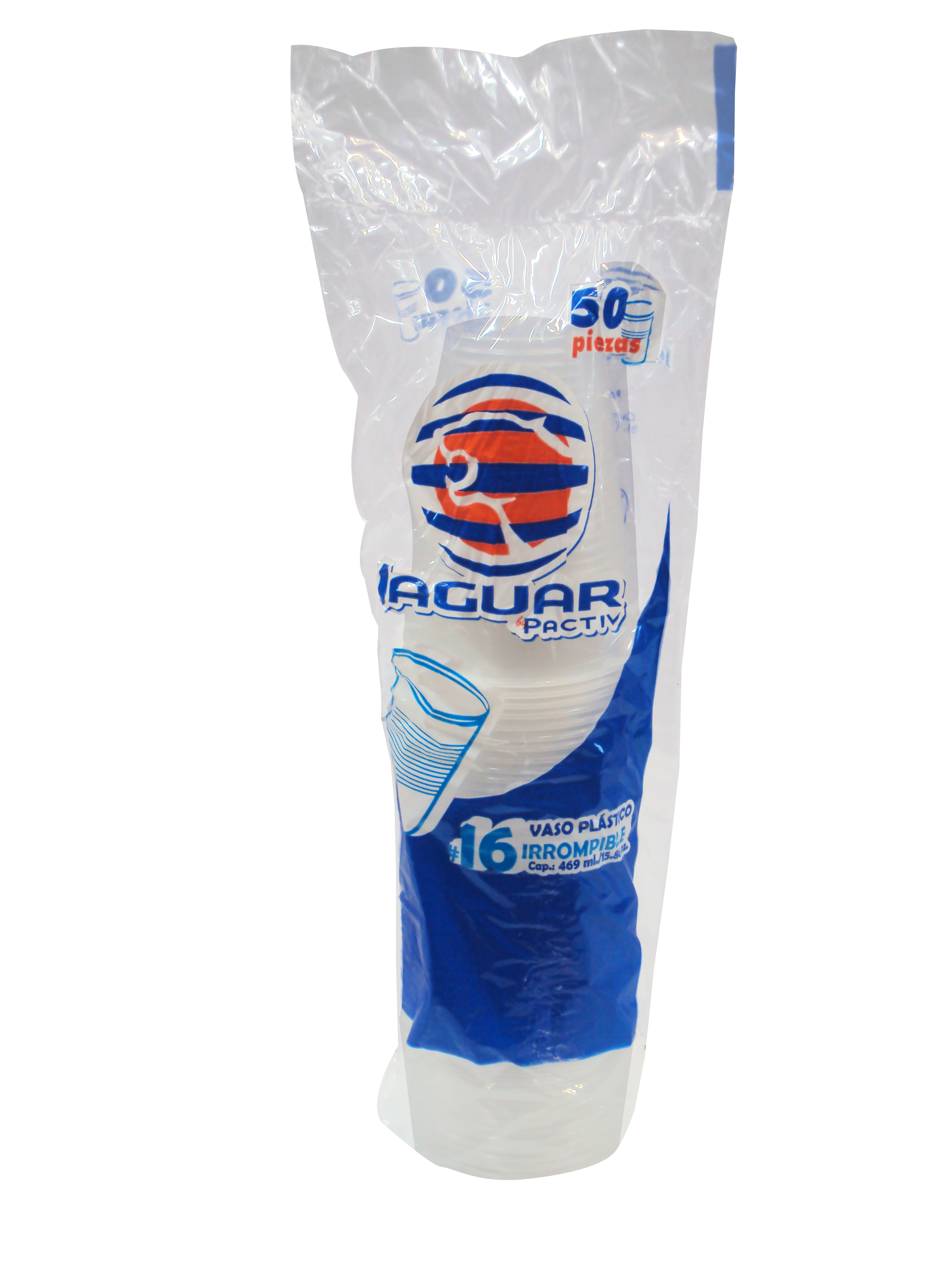 VASO PLASTICO NO. 16 JAGUAR 20/50 PZ.