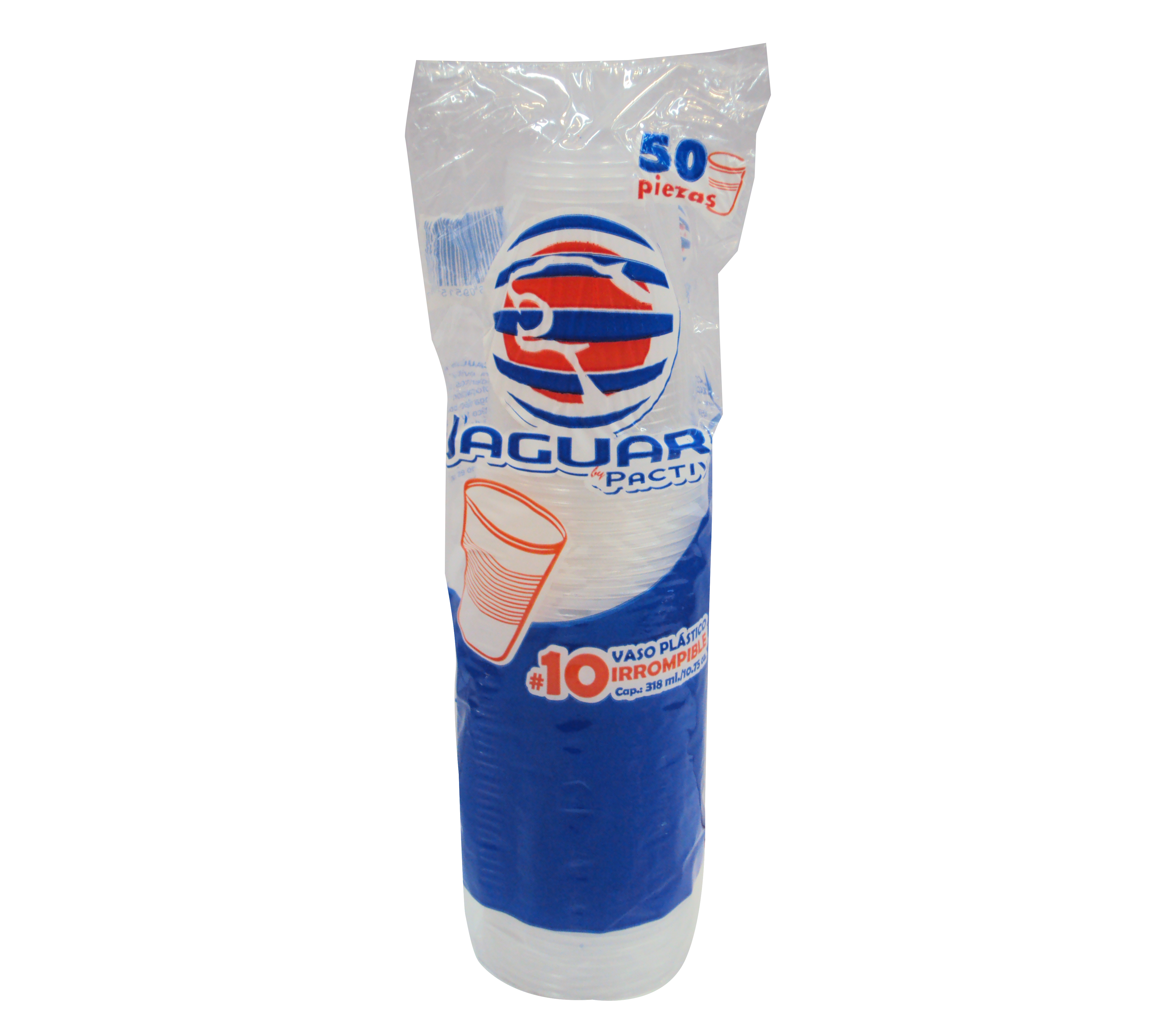 VASO PLASTICO NO. 10 JAGUAR. 20/50 PZ