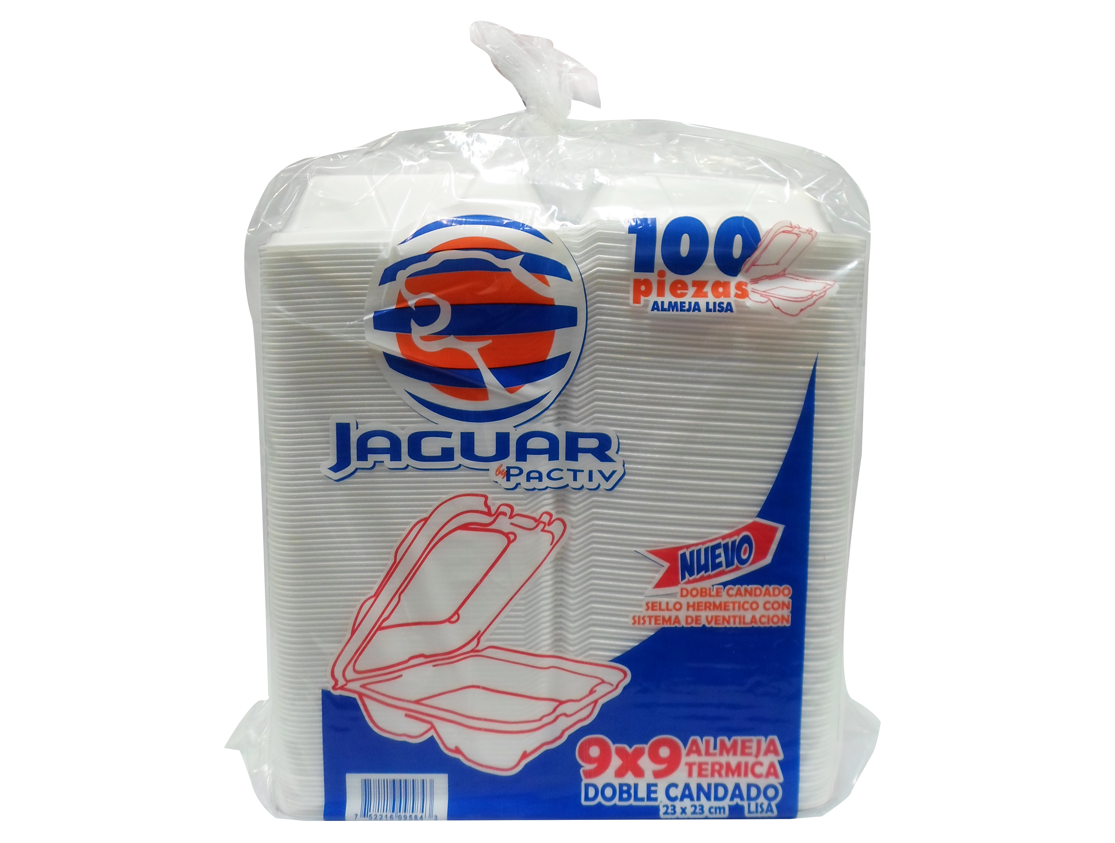 CONTENEDOR 9X9 LISO JAGUAR 2/100 PZ