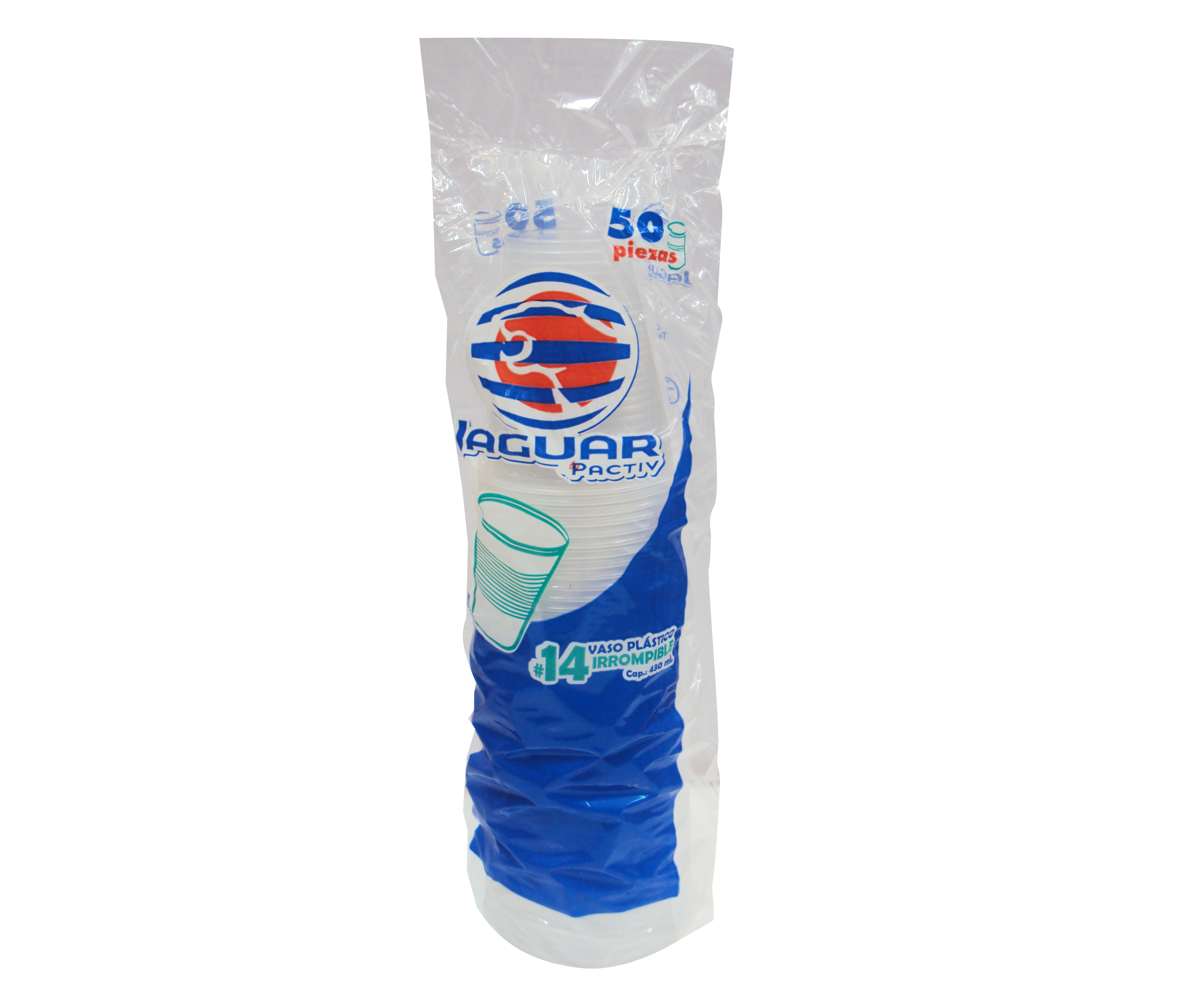 VASO PLASTICO NO. 14 JAGUAR 20/50 PZ