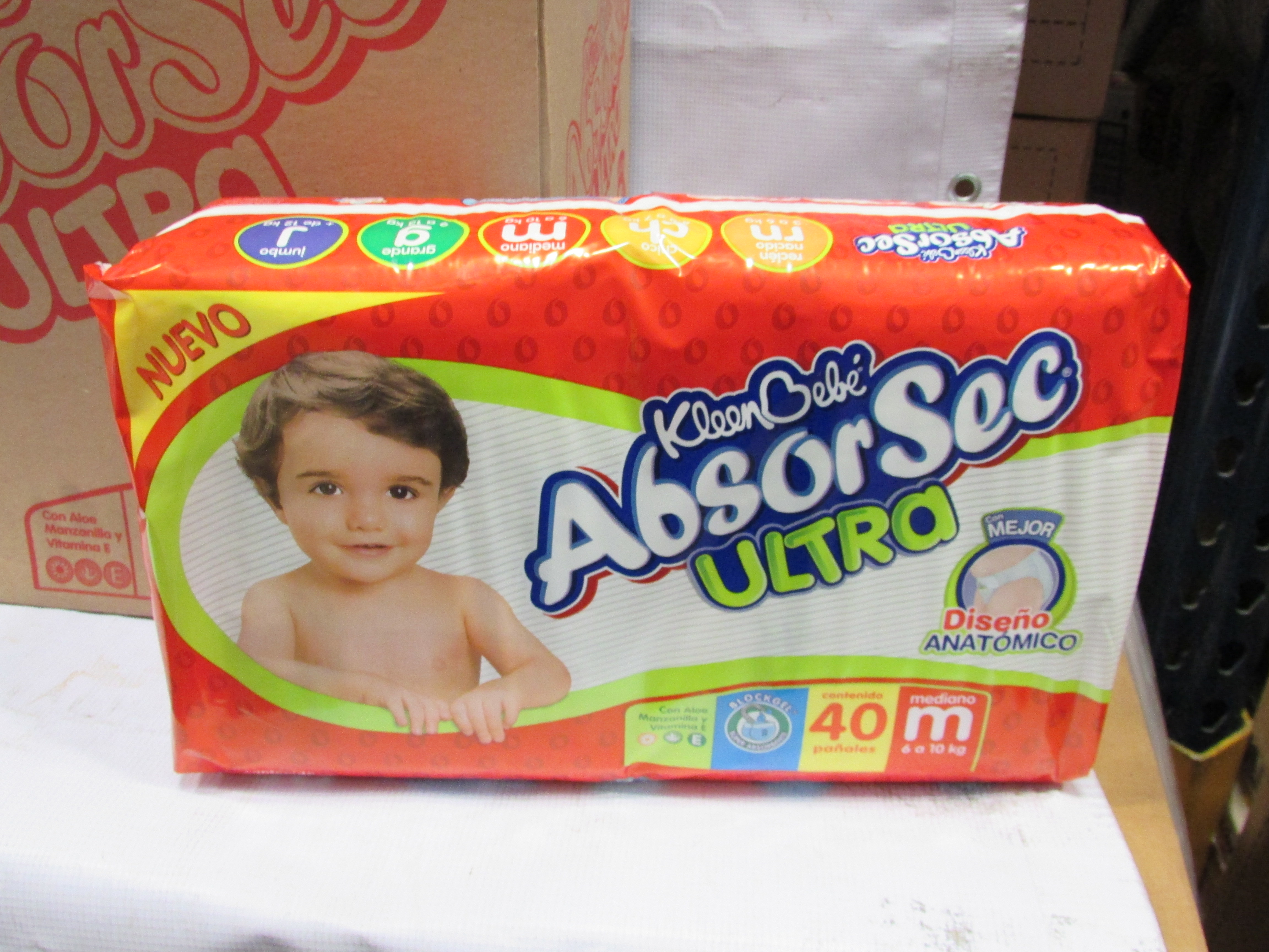PAÑAL KLEEN BEBE ABSORSEC MEDIANO 4/40 PZ