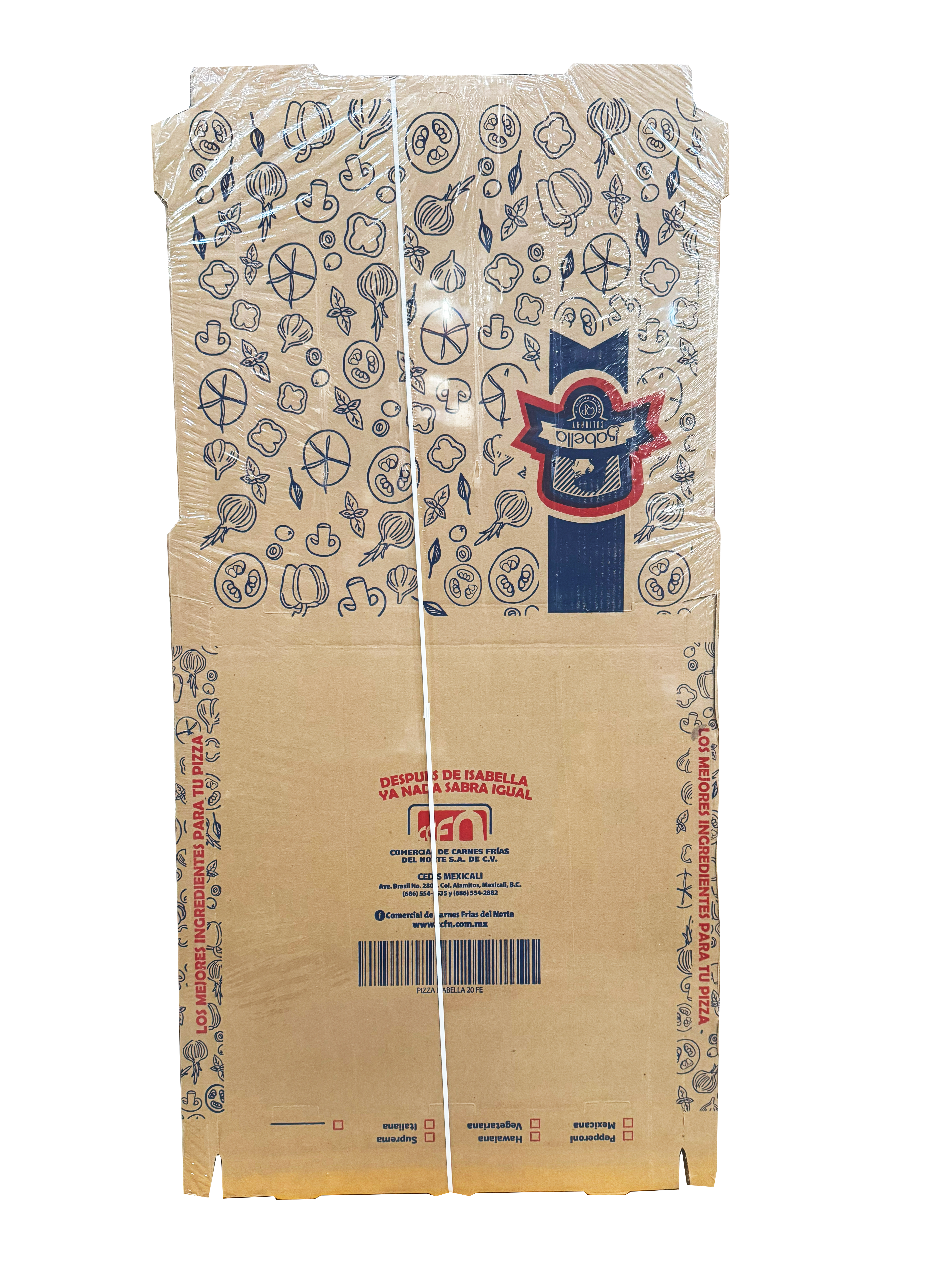 CAJA P/PIZZA KRAFT NO. 20 25 PZ