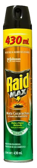 INSECTICIDA RAID MAX EUCALIPTO 12/430ML
