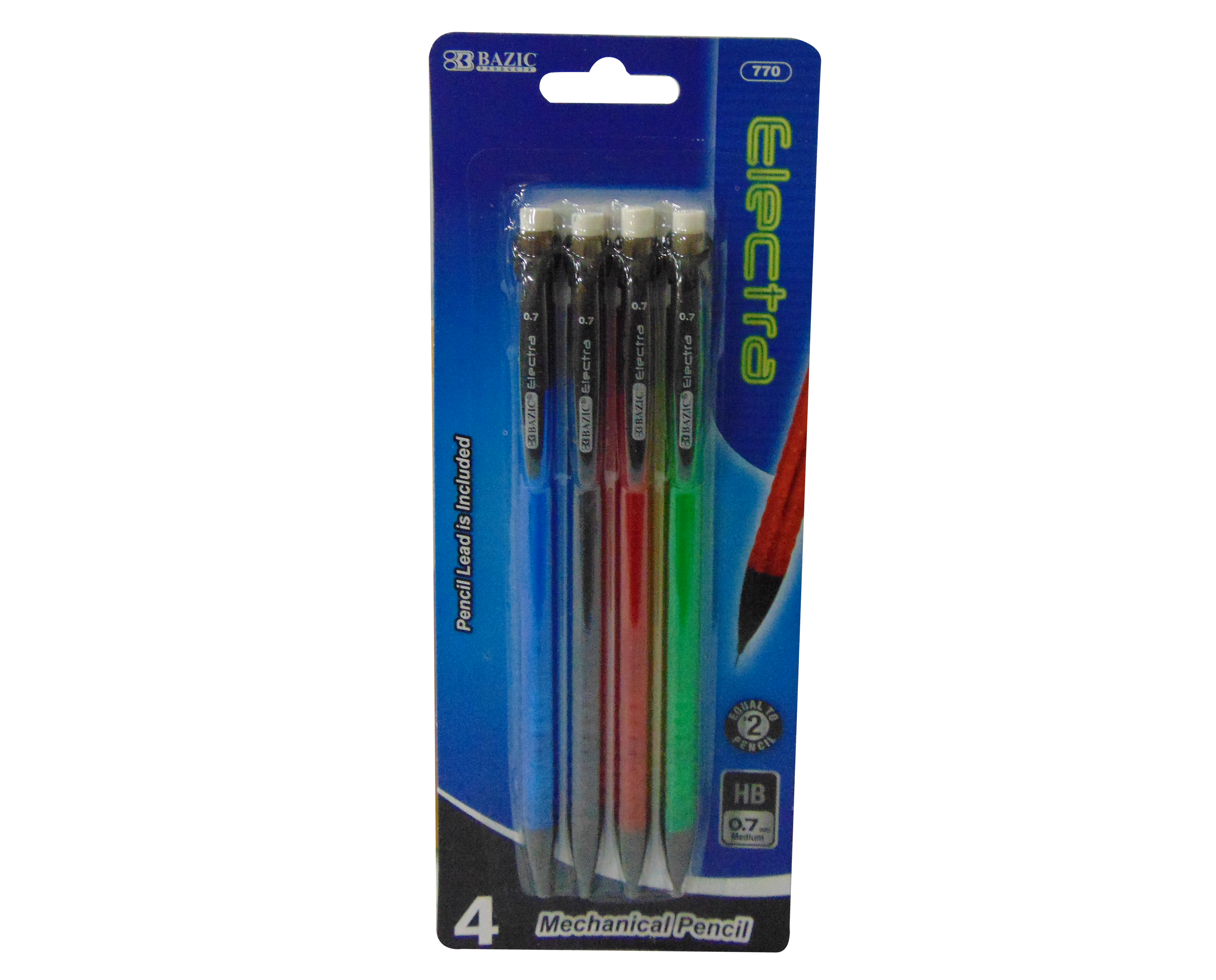 LAPICERO ELECTRA 0.7MM BAZIC 4 PZS 6/24/1PQ