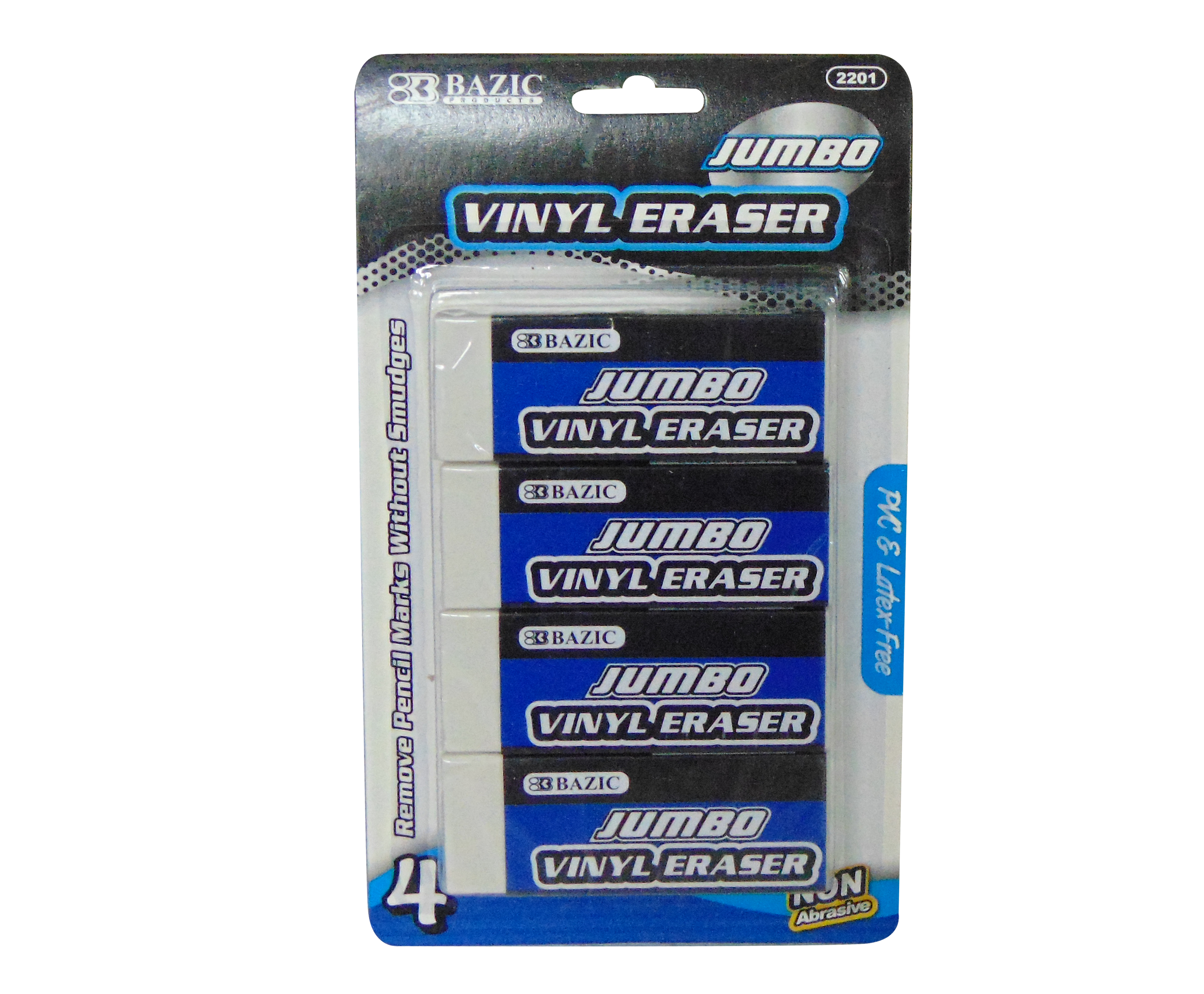 BORRADOR JUMBO VINYL ERASER BAZIC 4PZ 3/24/1PZ