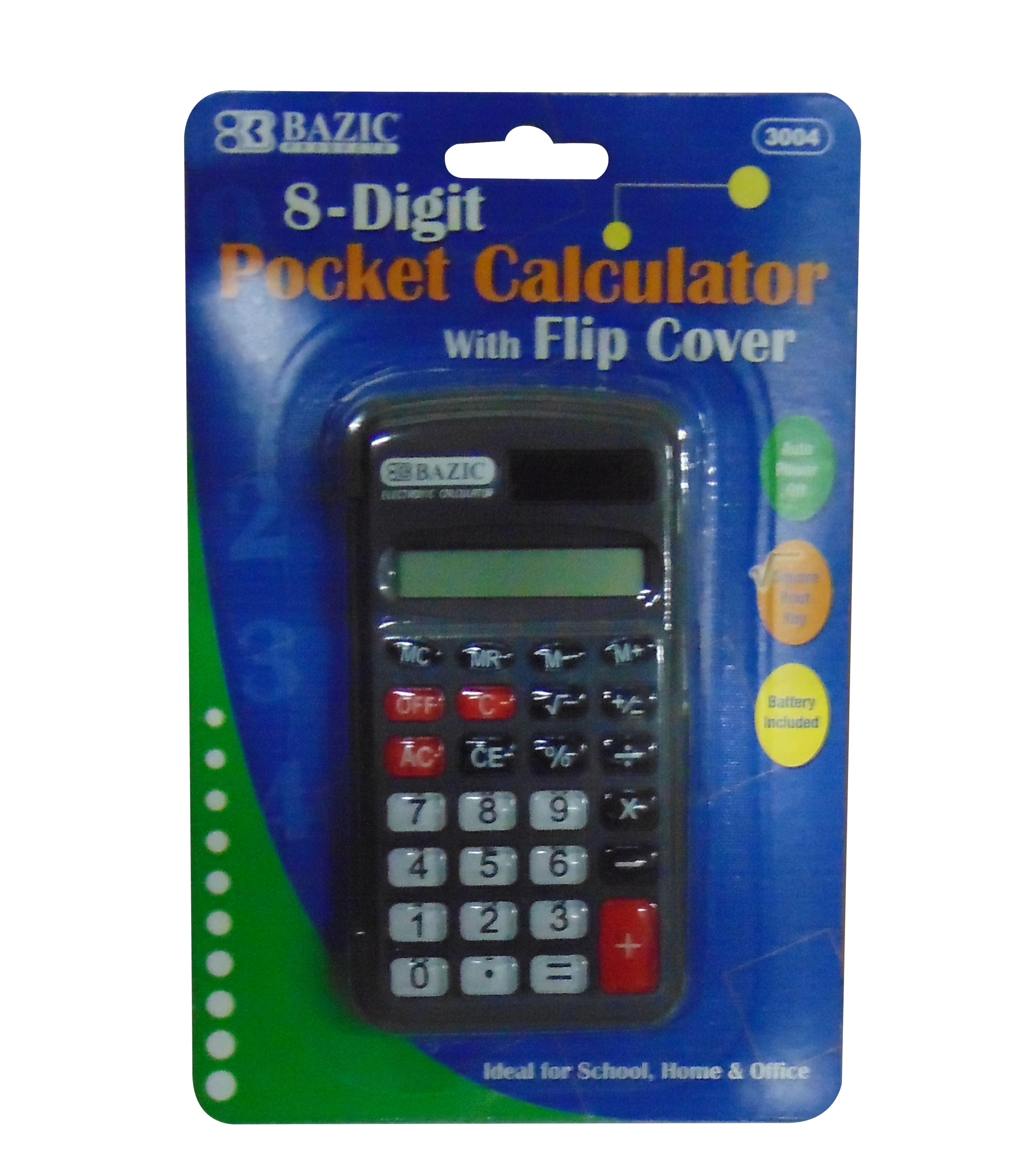 CALCULADORA DE BOLSILLO POCKET CALCULATOR BAZIC 6/24/1 PZ