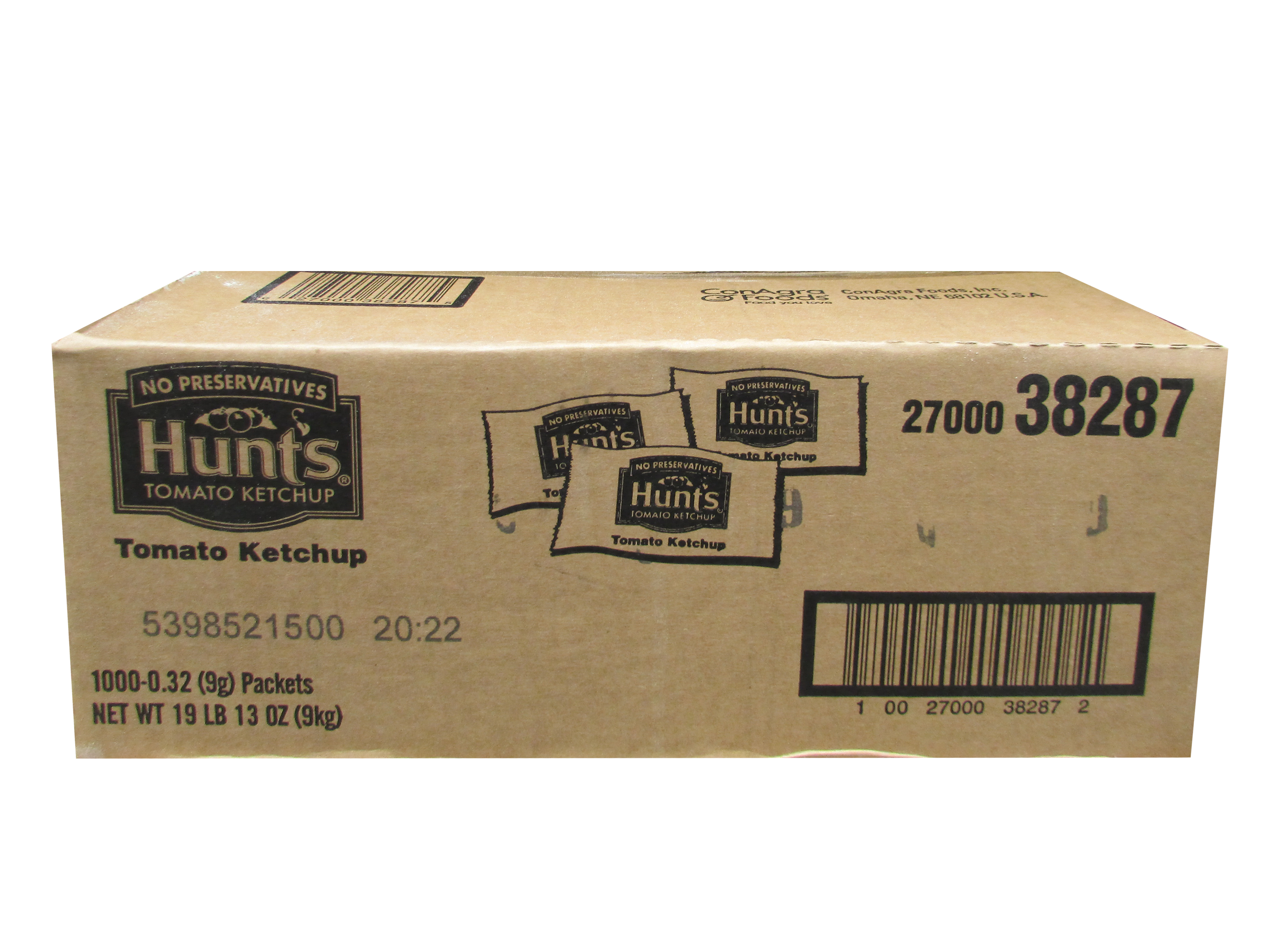 SALSA CATSUP HUNTS SOBRE 10 GR 1/1000 PZA