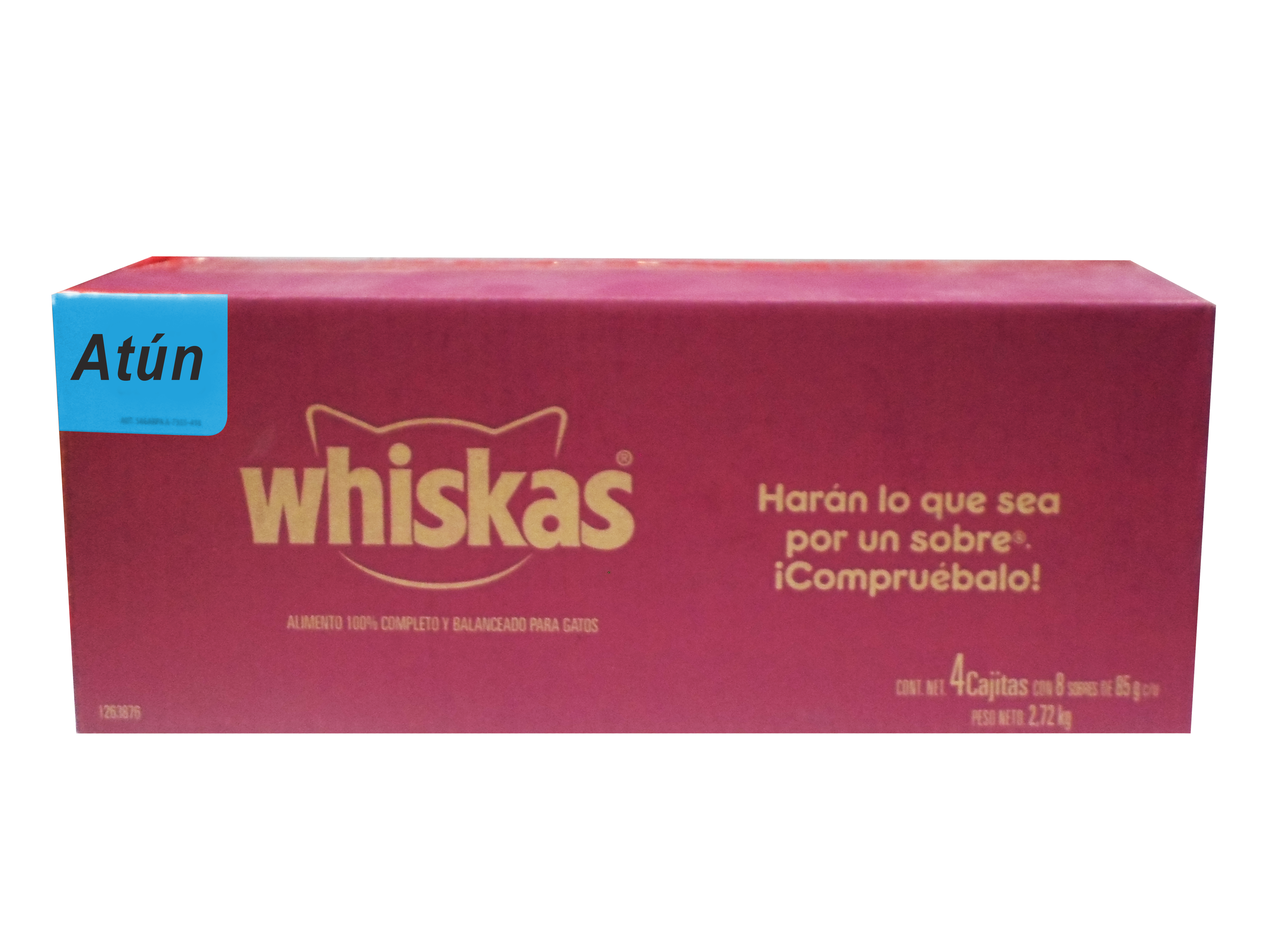 COMIDA P/GATO TROZOS DE ATUN WHISKAS POUCH 12/85 GR