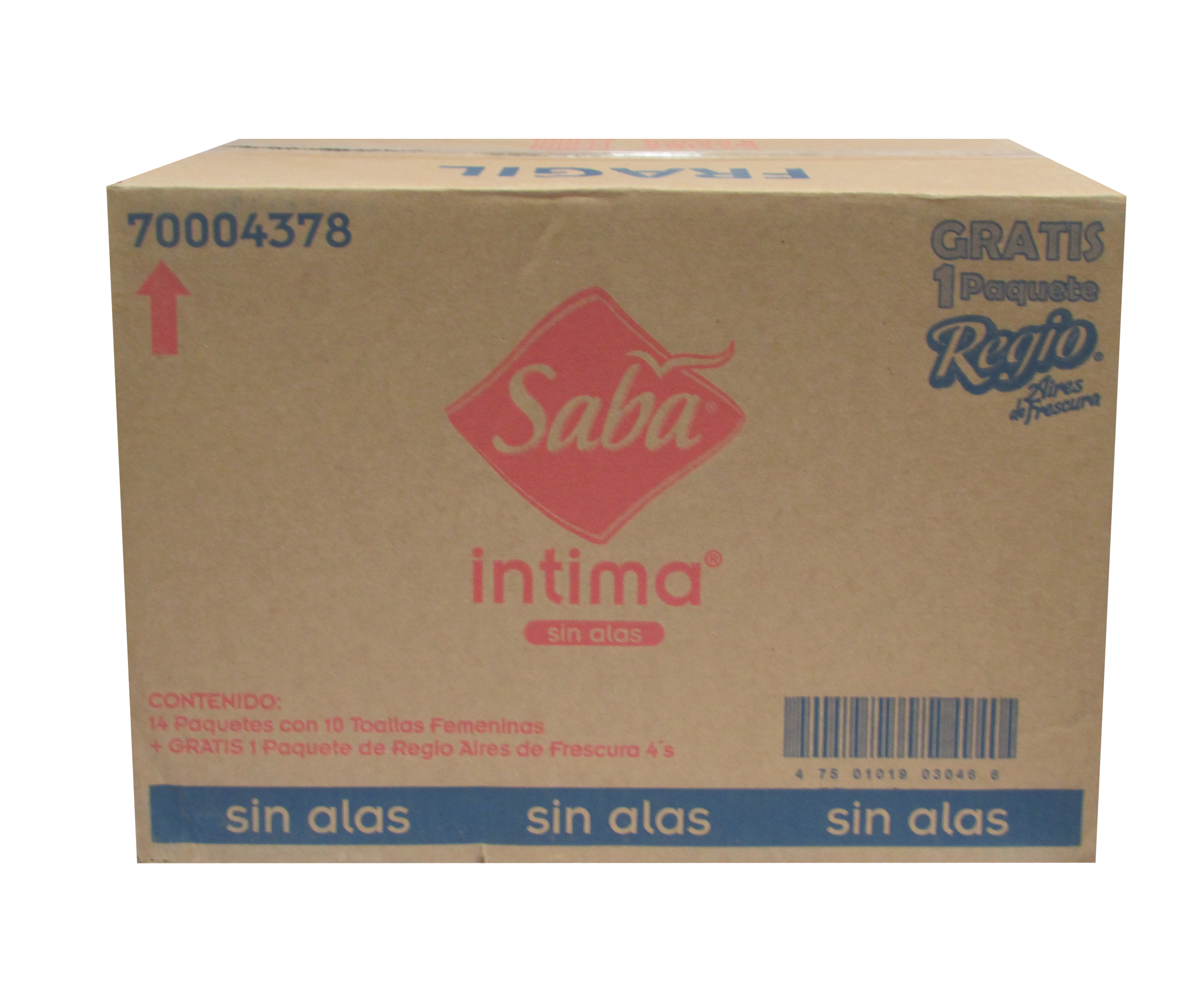 TOALLA FEMENINA SABA INTIMA S/ALAS 14/10 PZ