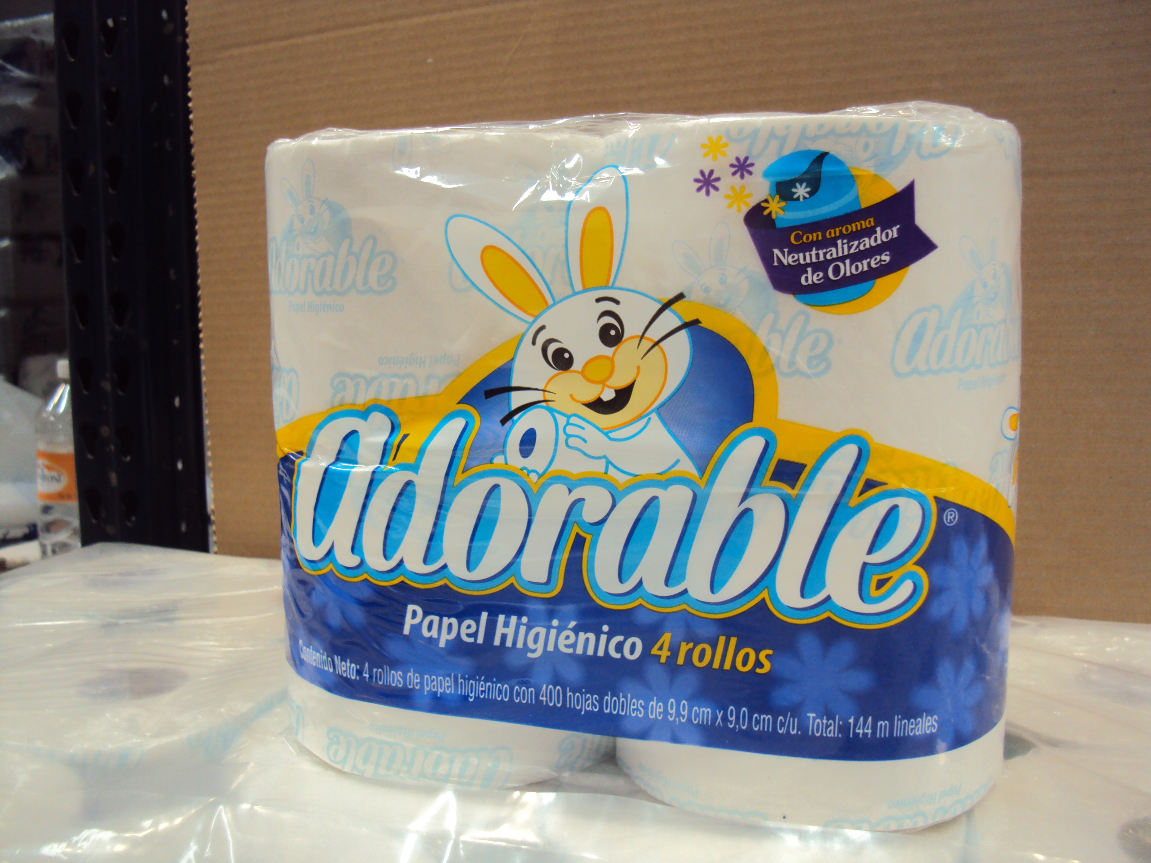 PAPEL HIGIENICO ADORABLE 400 20/4PZ