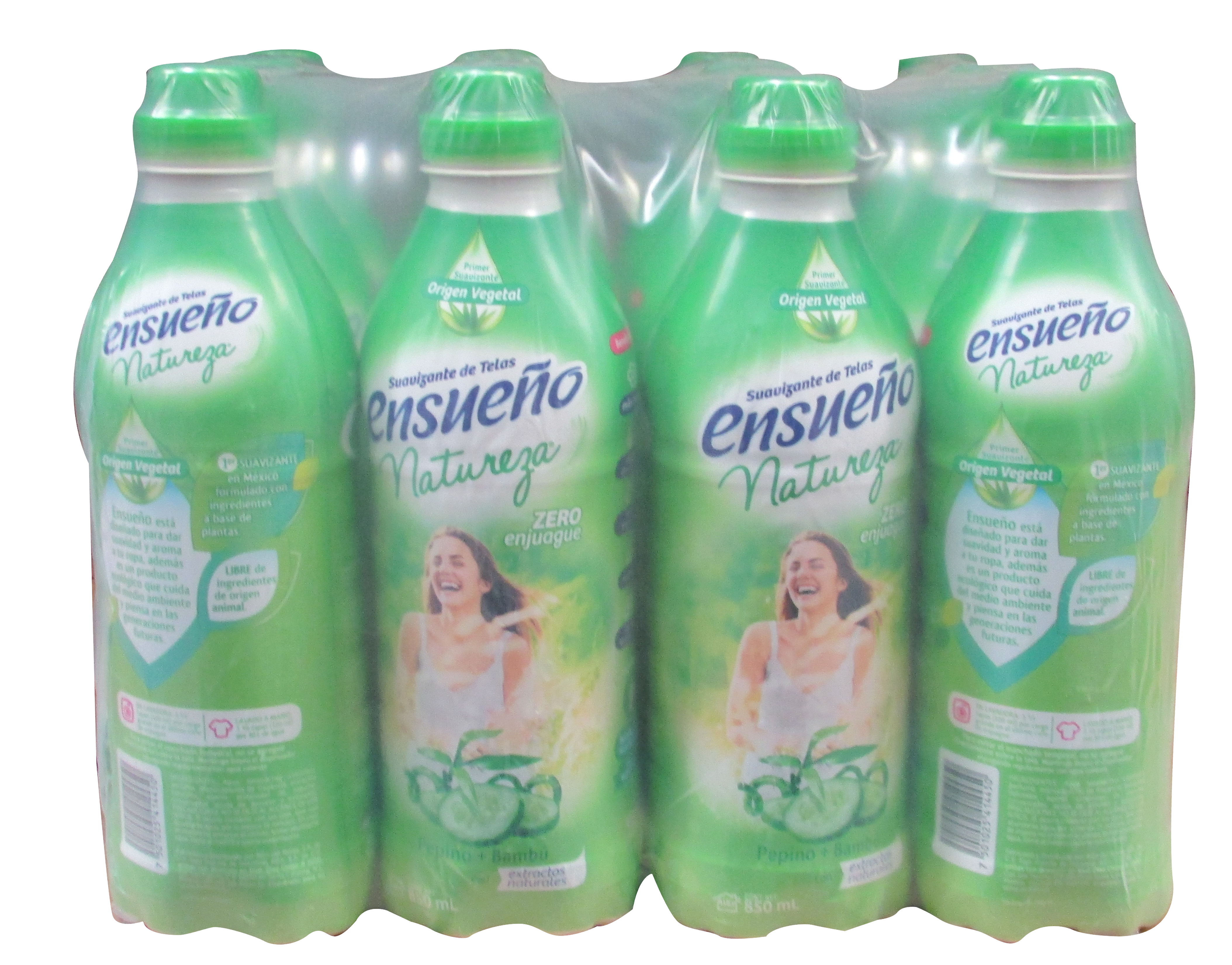 SUAVIZANTE DE TELA ENSUEÑO NATUREZA PEPINO/BAMBU 12/850 ML.