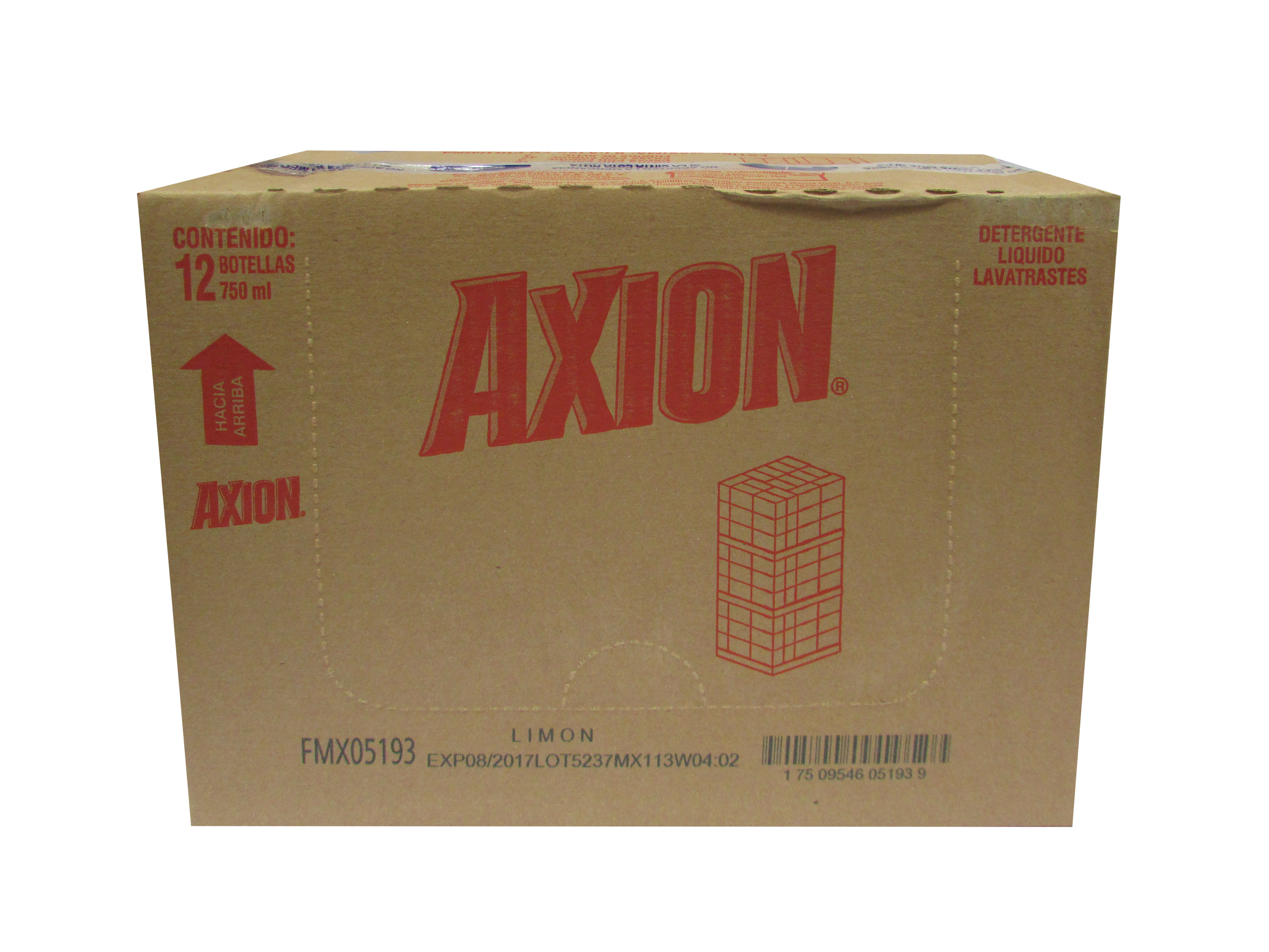 DETERGENTE LIQ LAVATRASTES AXION LIMON 12/750 ML