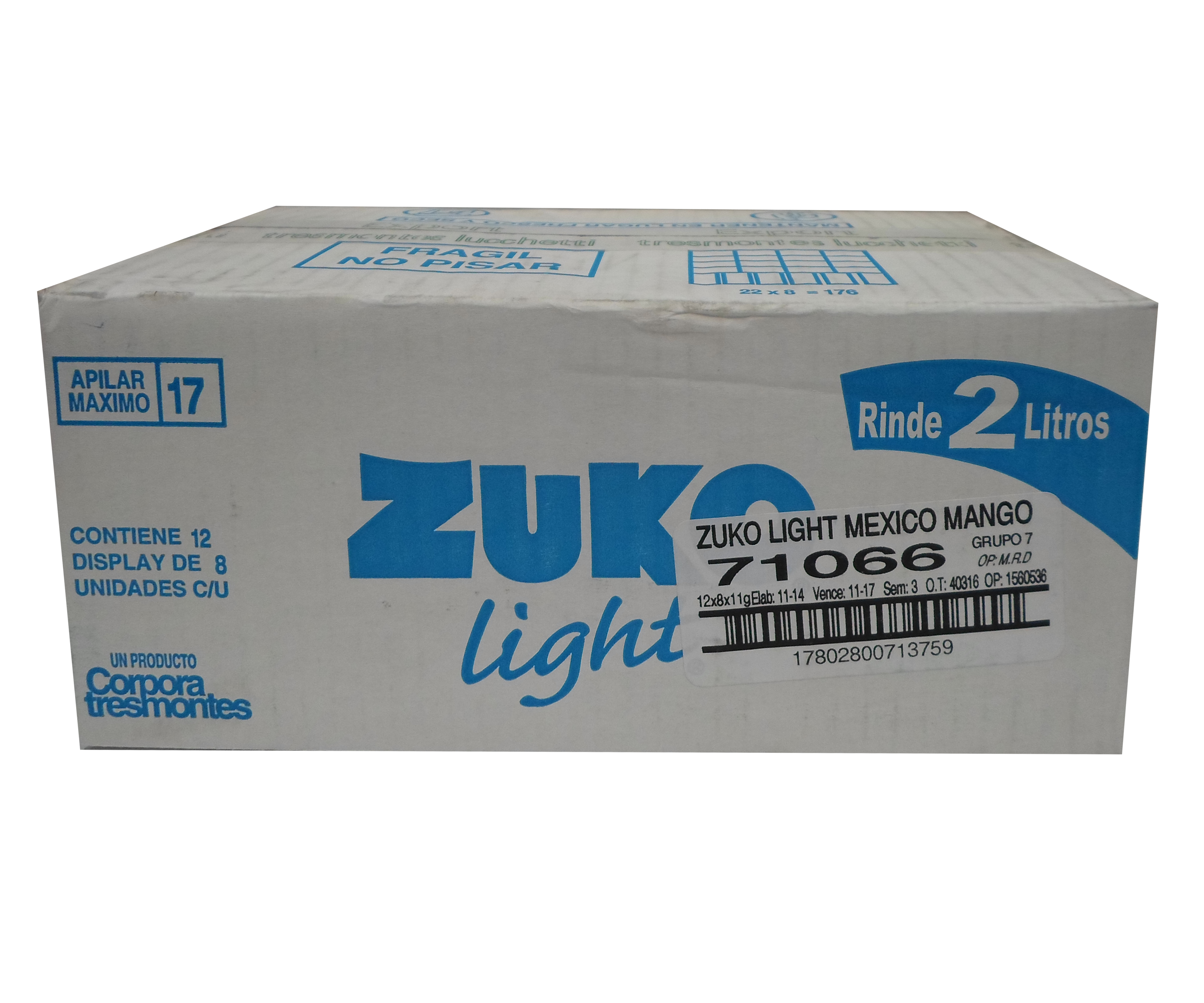 BEBIDA POLVO ZUKO LIGHT MANGO 96/11 GR