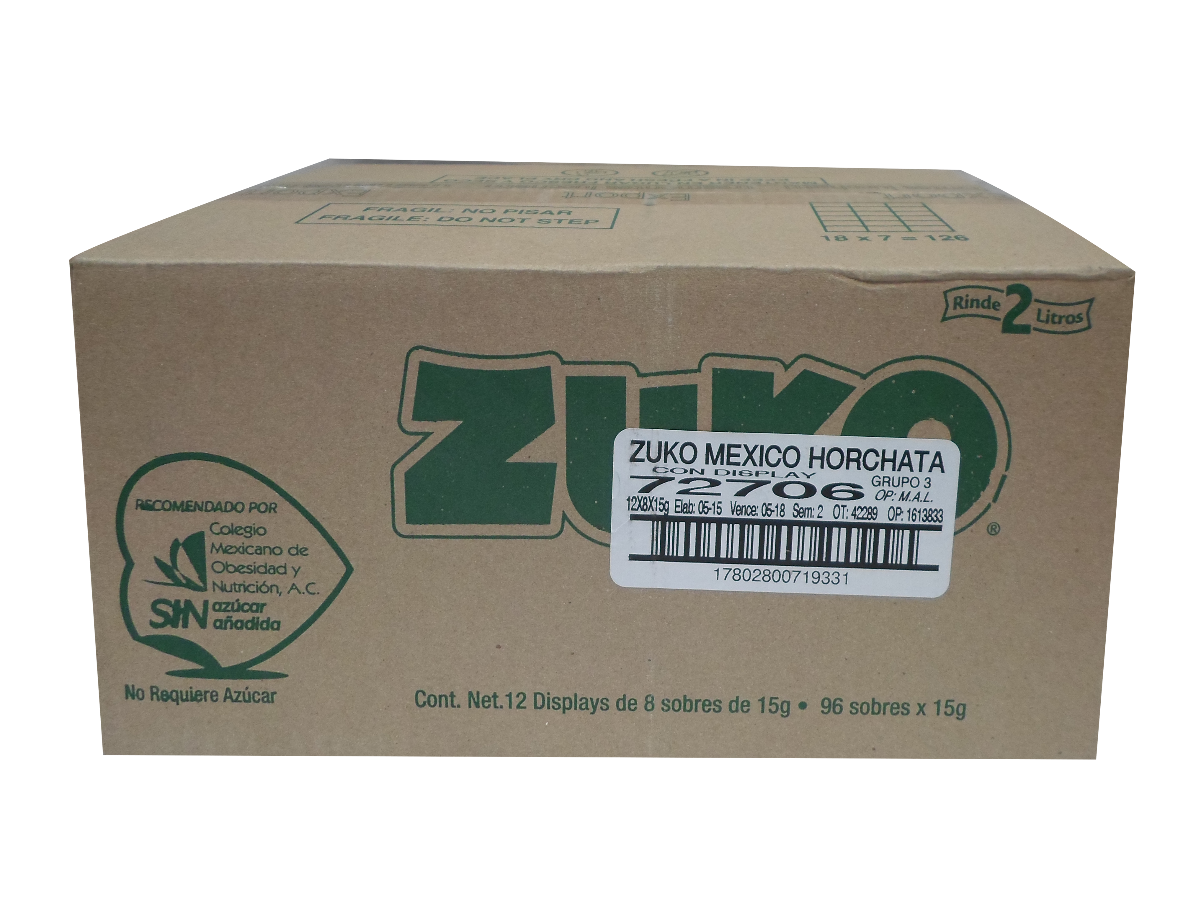 BEBIDA POLVO HORCHATA ZUKO 96/13 GR