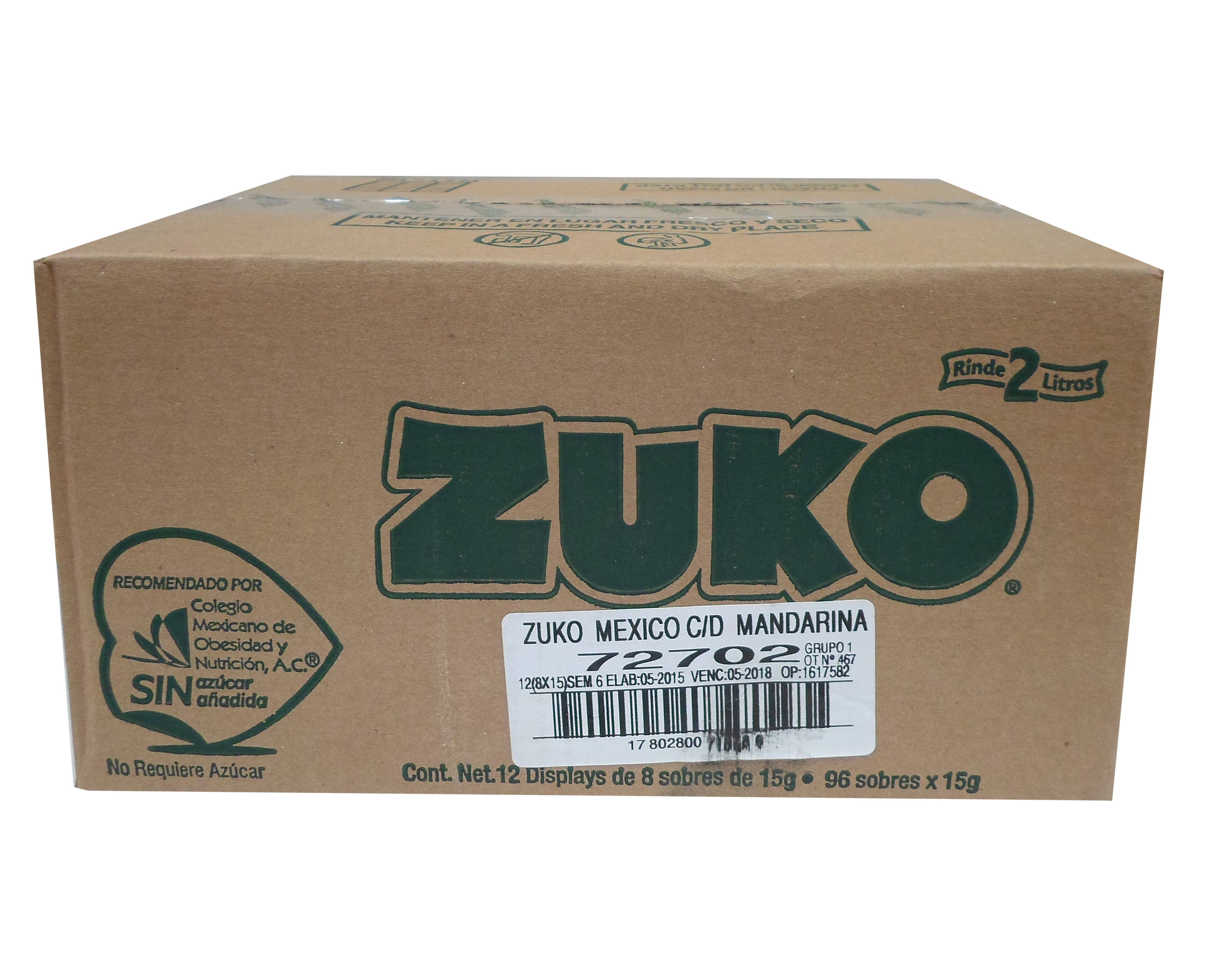 BEBIDA POLVO MANDARINA ZUKO 96/13 GR