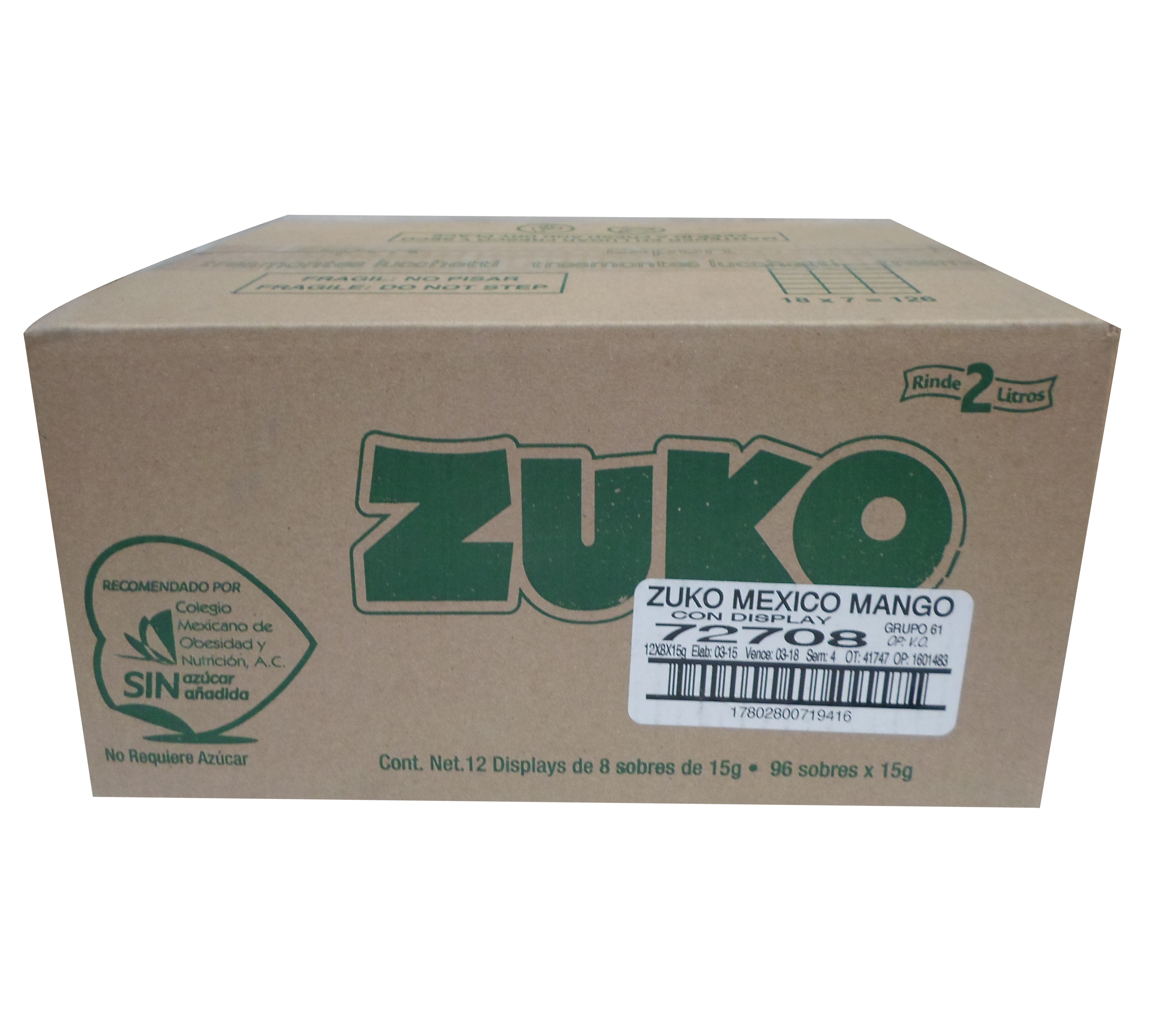 BEBIDA POLVO MANGO ZUKO 96/13 GR