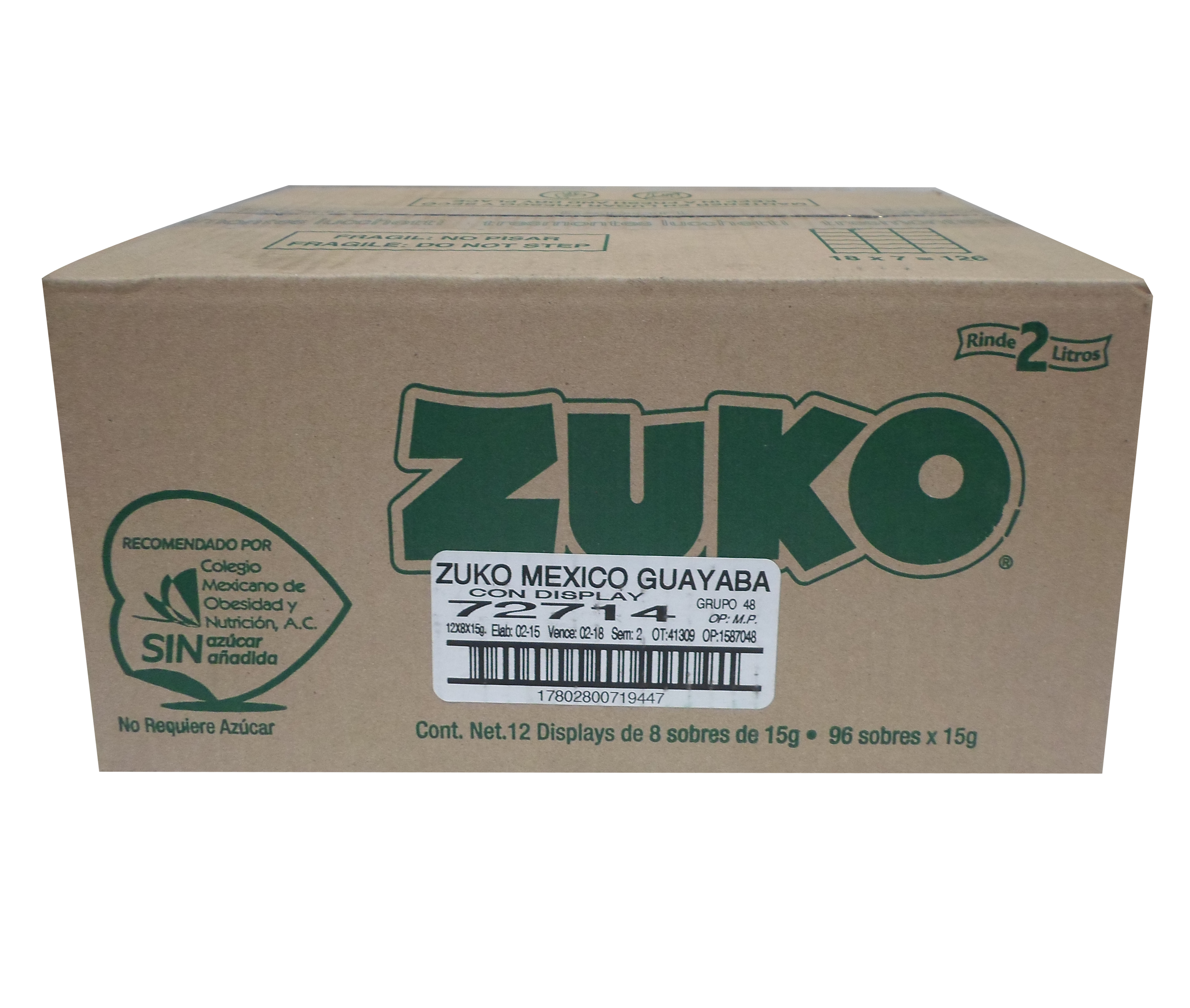 BEBIDA POLVO GUAYABA ZUKO 96/13 GR