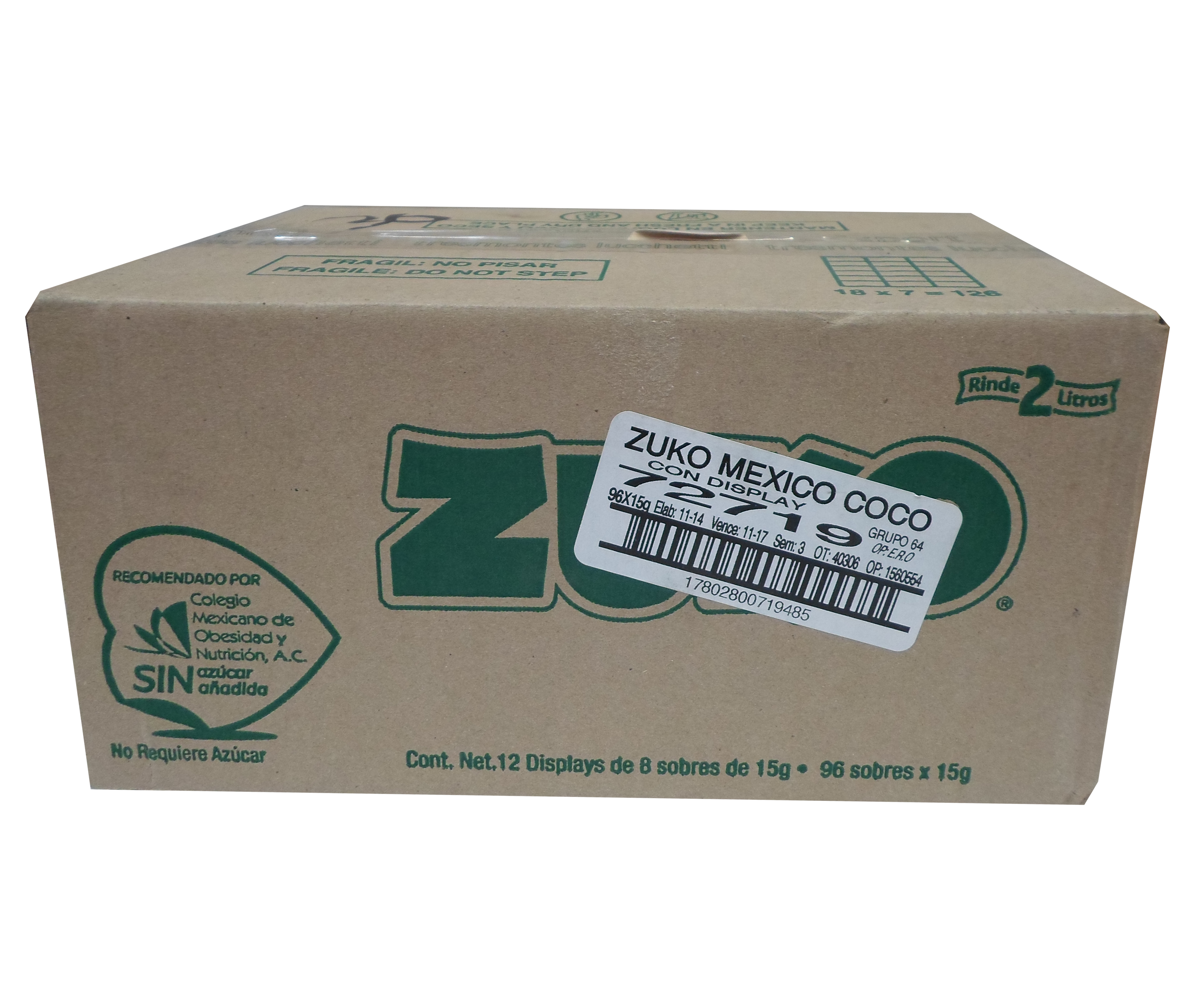 BEBIDA POLVO ZUKO COCO 96/13 GR