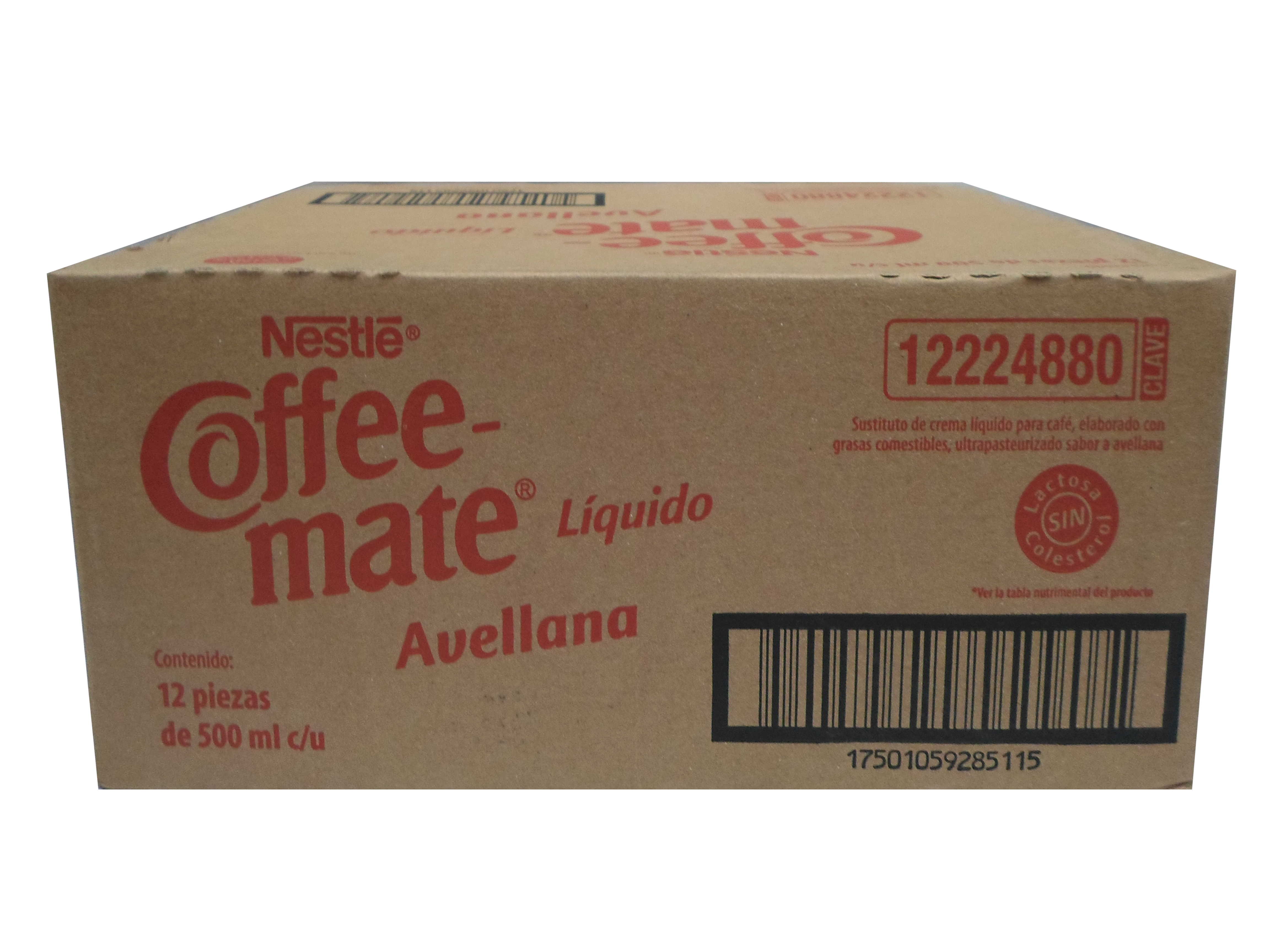 CREMA P/CAFE LIQ. COFFEE MATE AVELLANA 12/530 ML