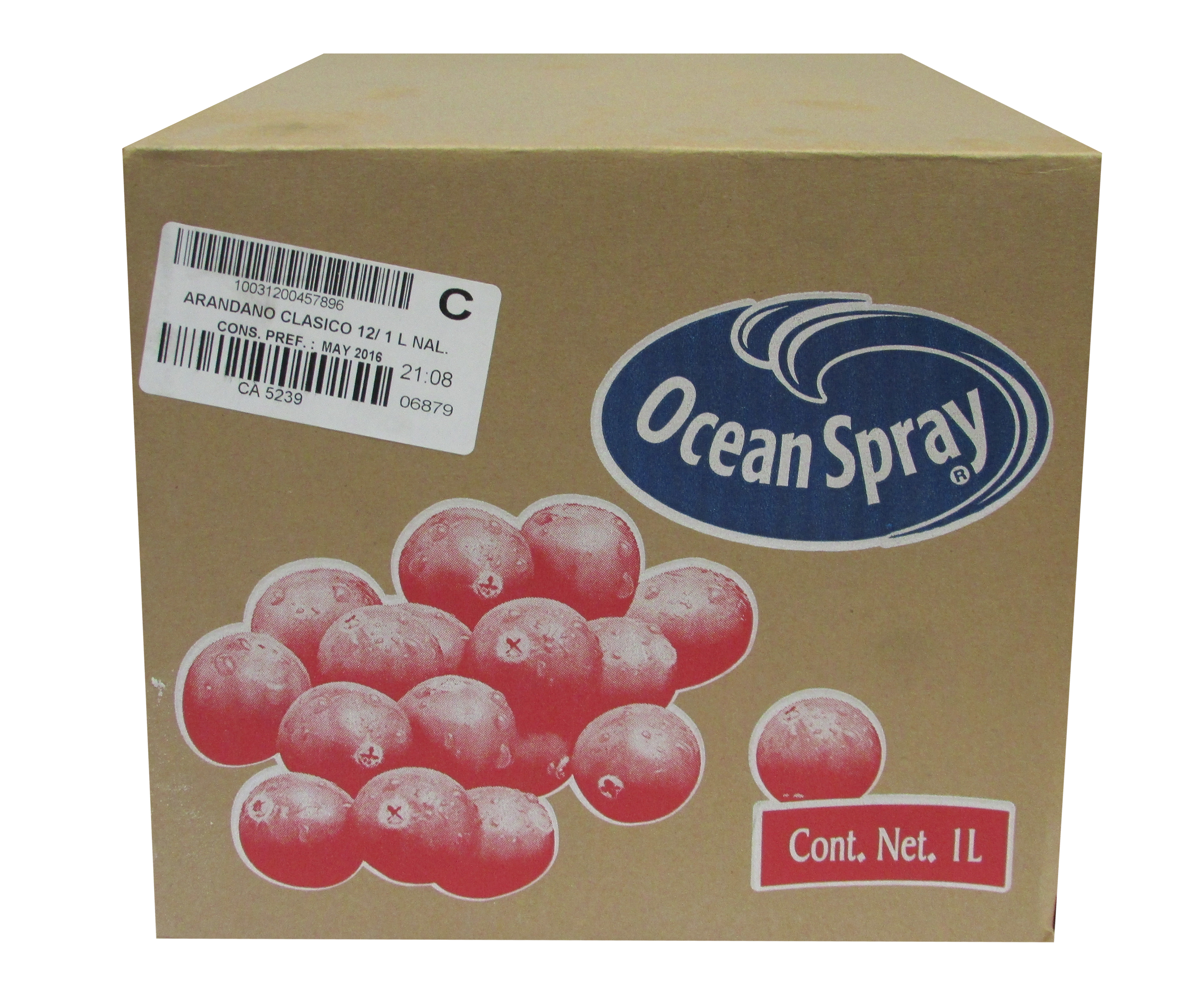 BEBIDA ARANDANO CLASICO OCEAN SPRAY TETRA 12/1LT