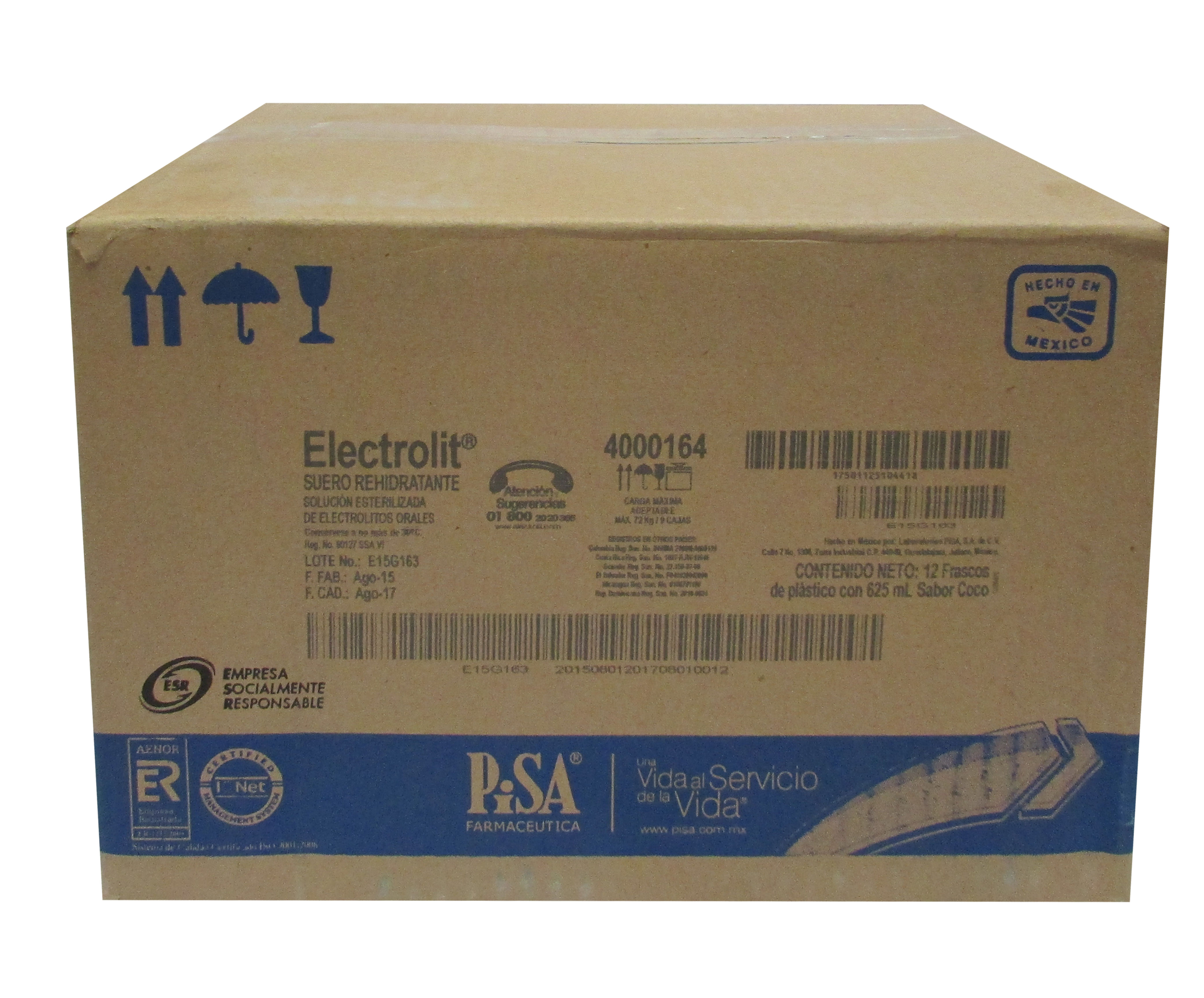 SUERO ELECTROLIT COCO 12/625 ML.