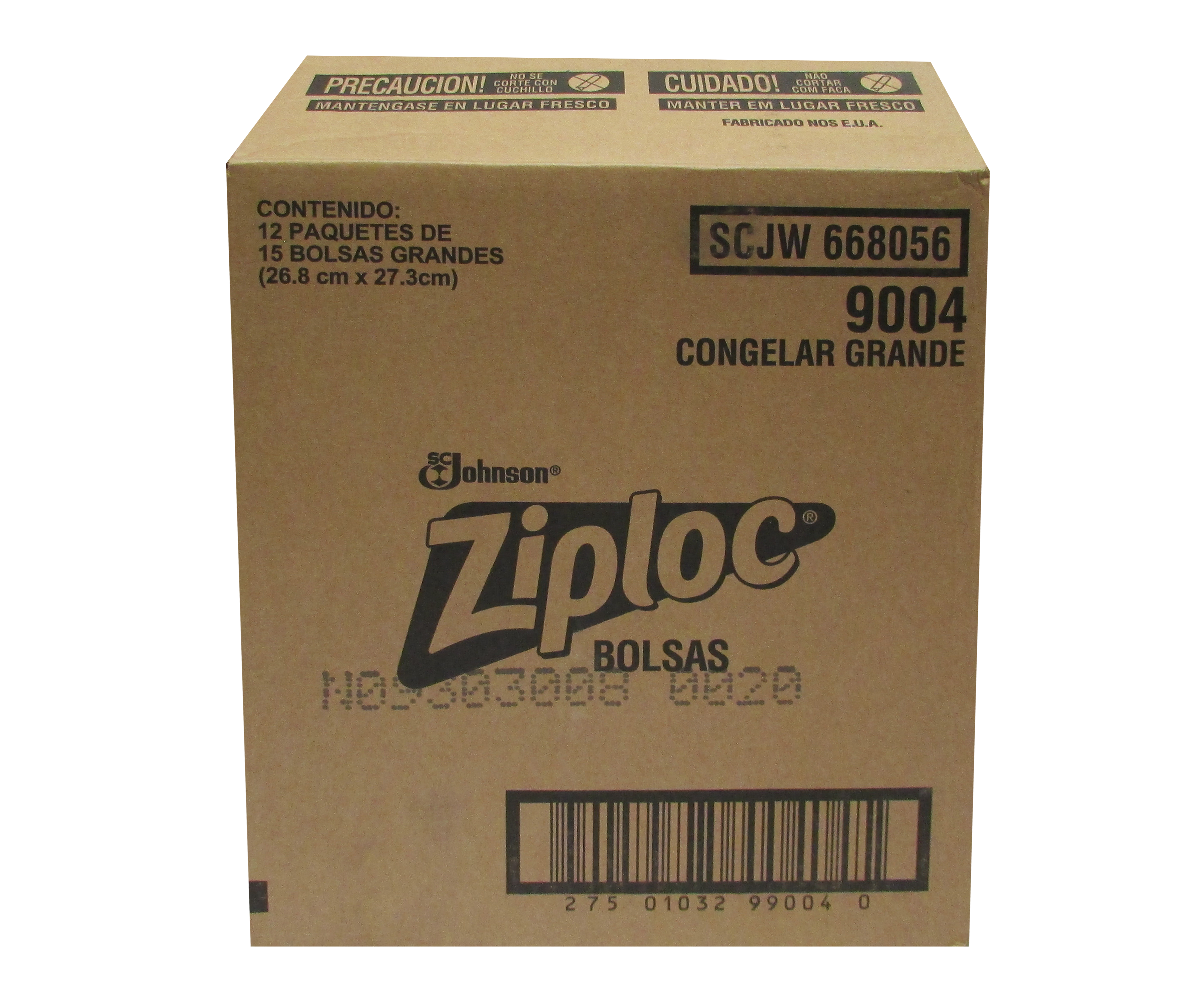 BOLSA P/CONGELAR GRANDE ZIPLOC 12/15 PZ