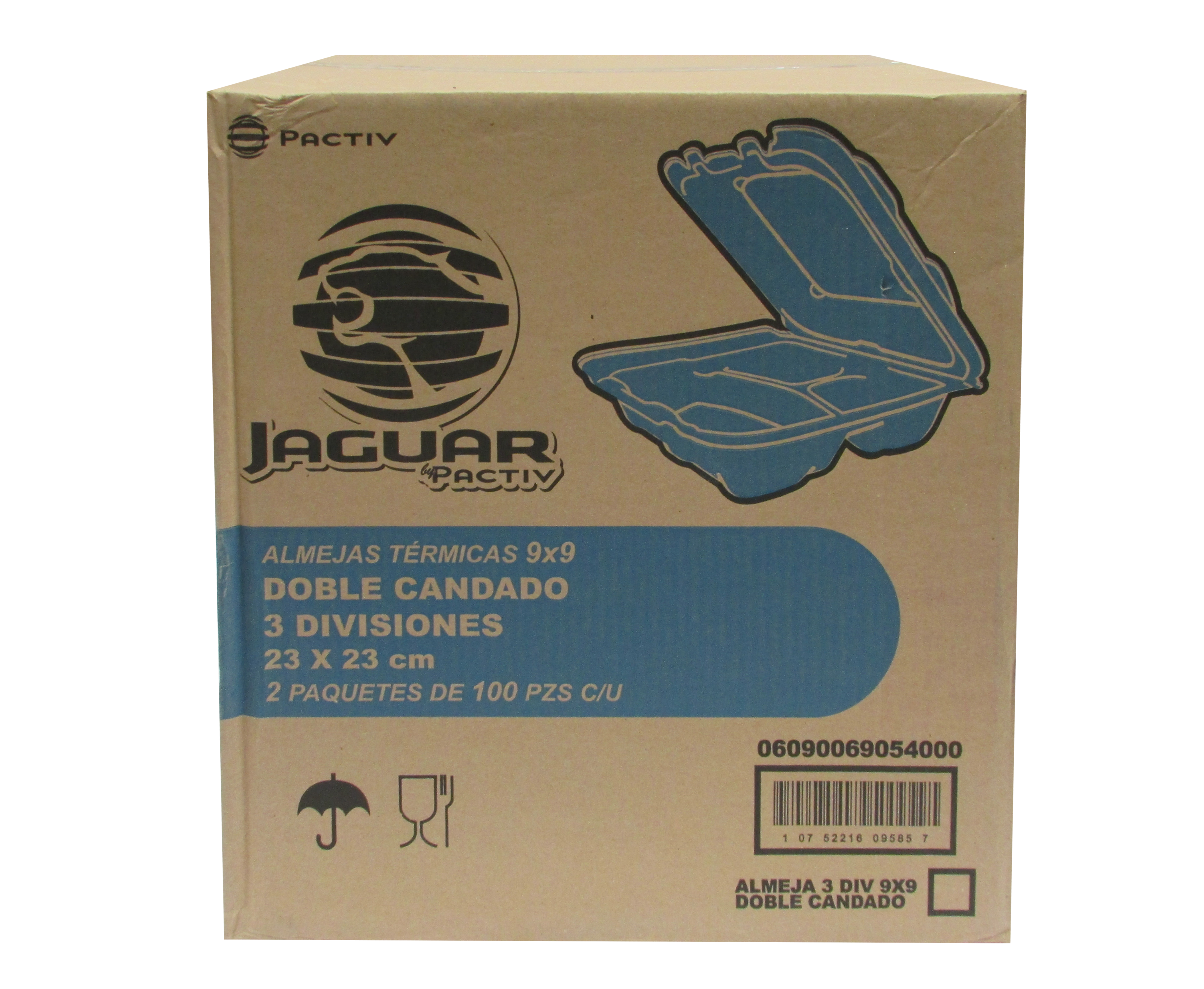 CONTENEDOR C/DIVISION 9X9 JAGUAR 2/100 PZ