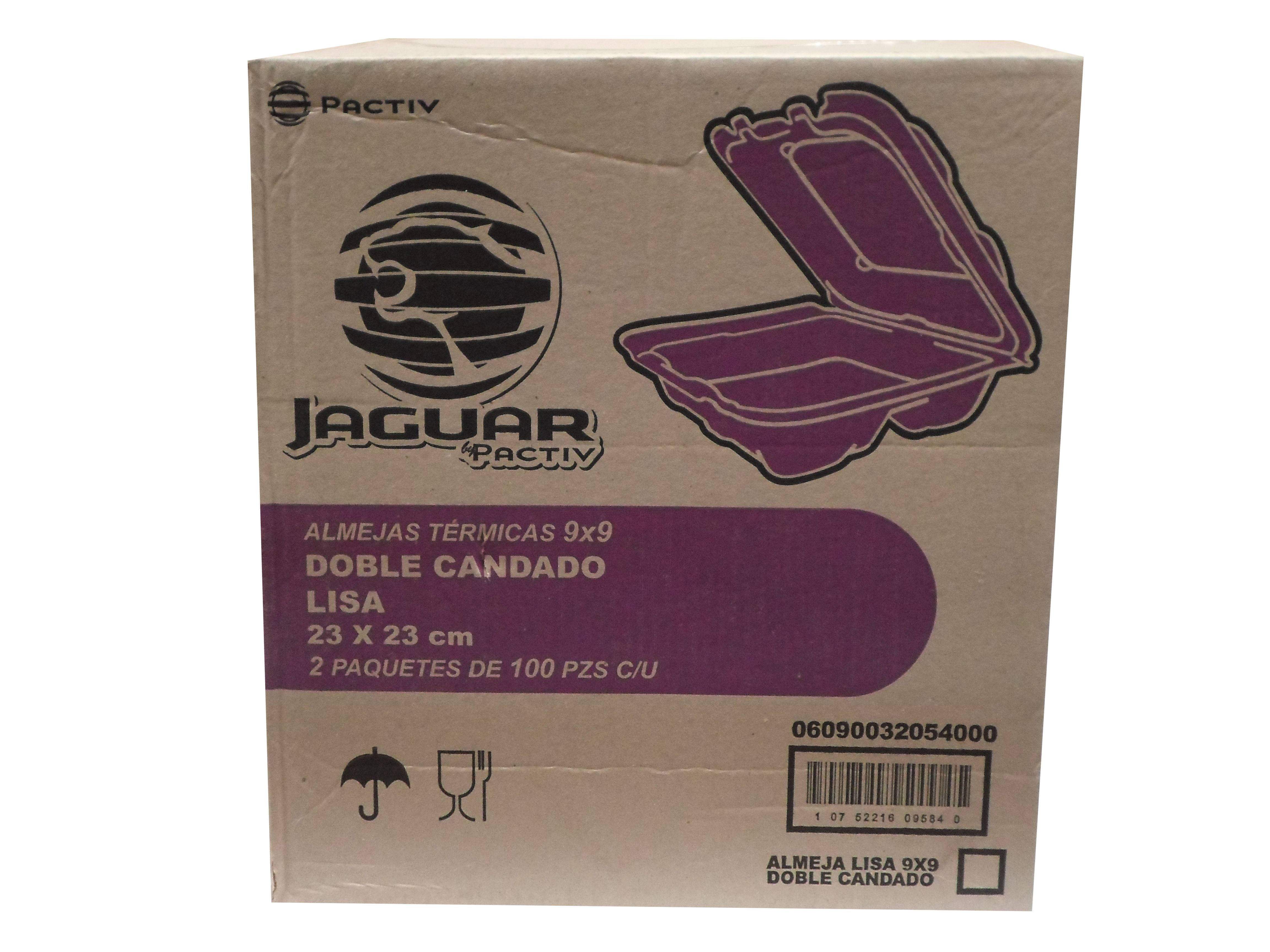 CONTENEDOR 9X9 LISO JAGUAR 2/100 PZ