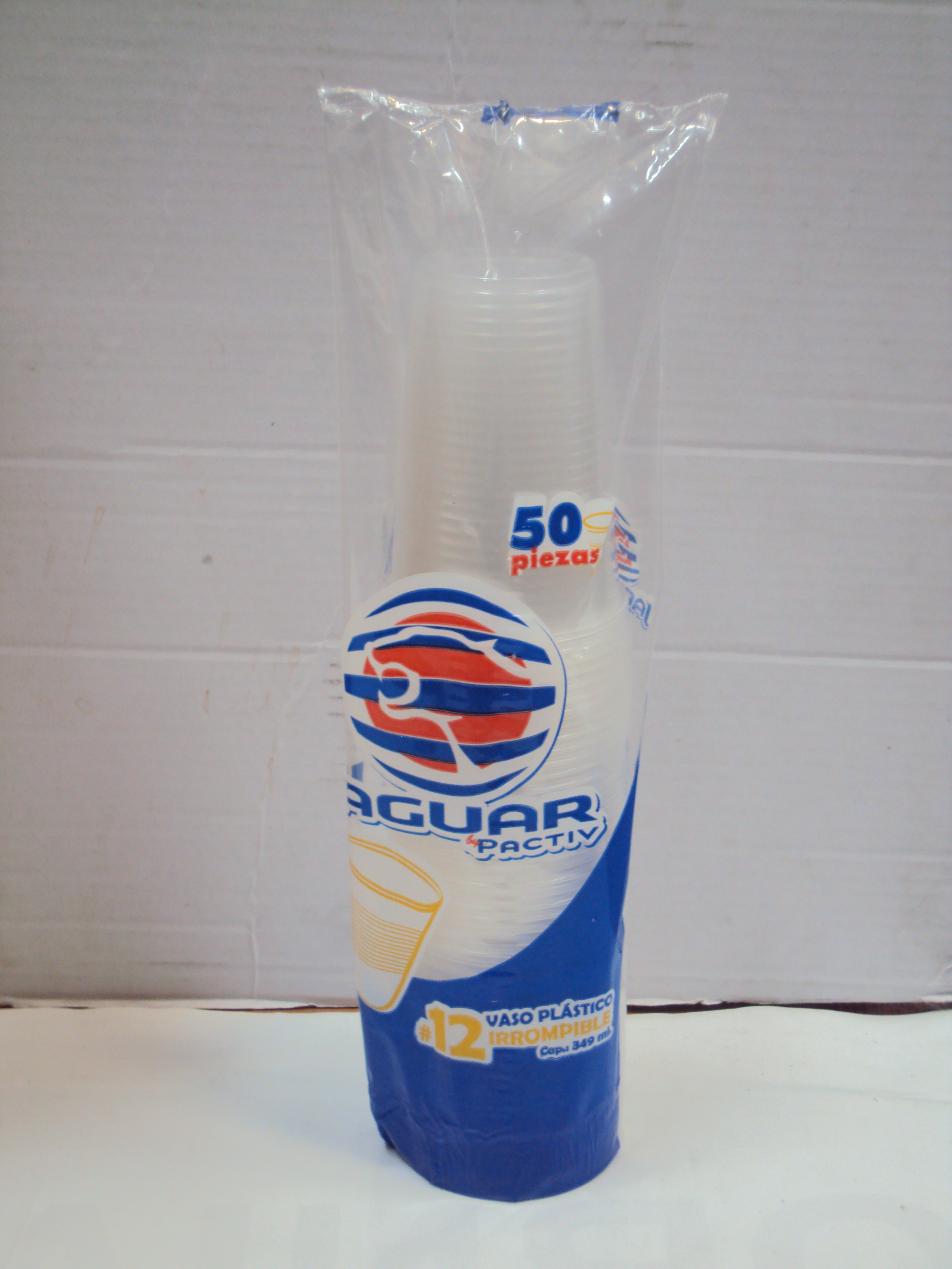 VASO PLASTICO NO. 12 JAGUAR 20/50 PZ.