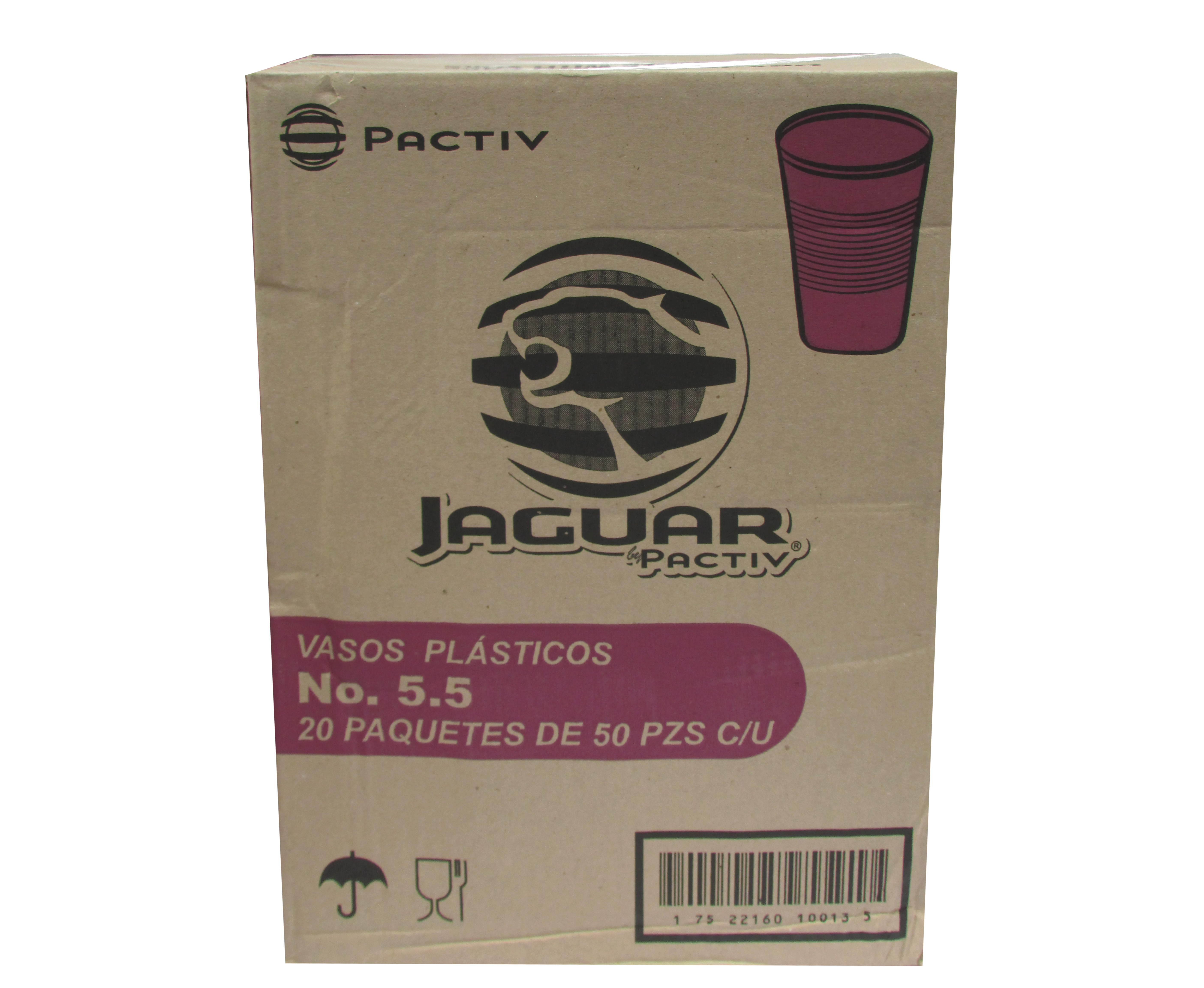VASO PLASTICO NO. 5.5 JAGUAR 20/50 PZ