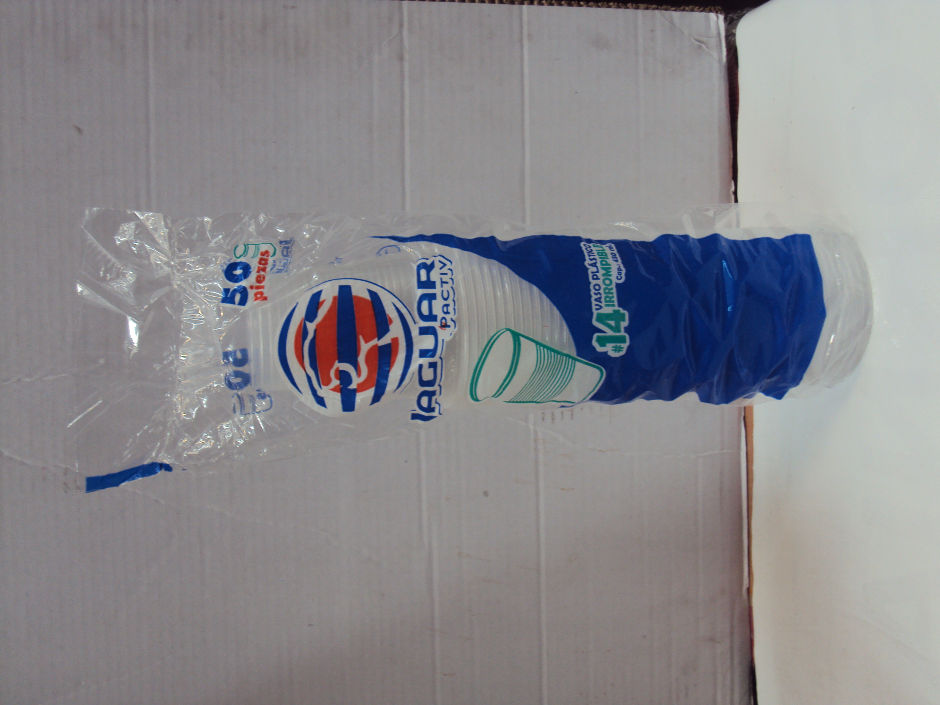 VASO PLASTICO NO. 14 JAGUAR 20/50 PZ