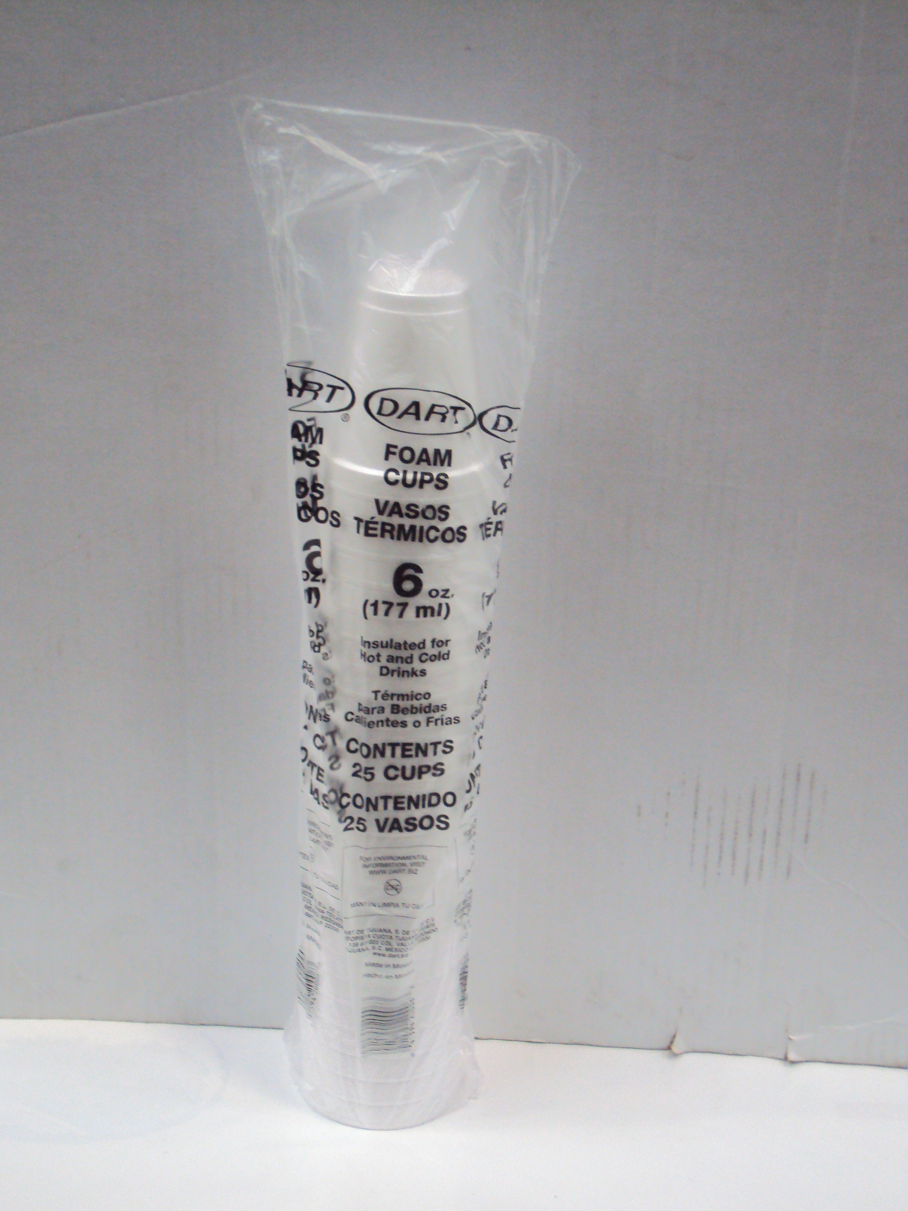 VASO TERMICO DART NO. 6 OZ 40/25 PZ