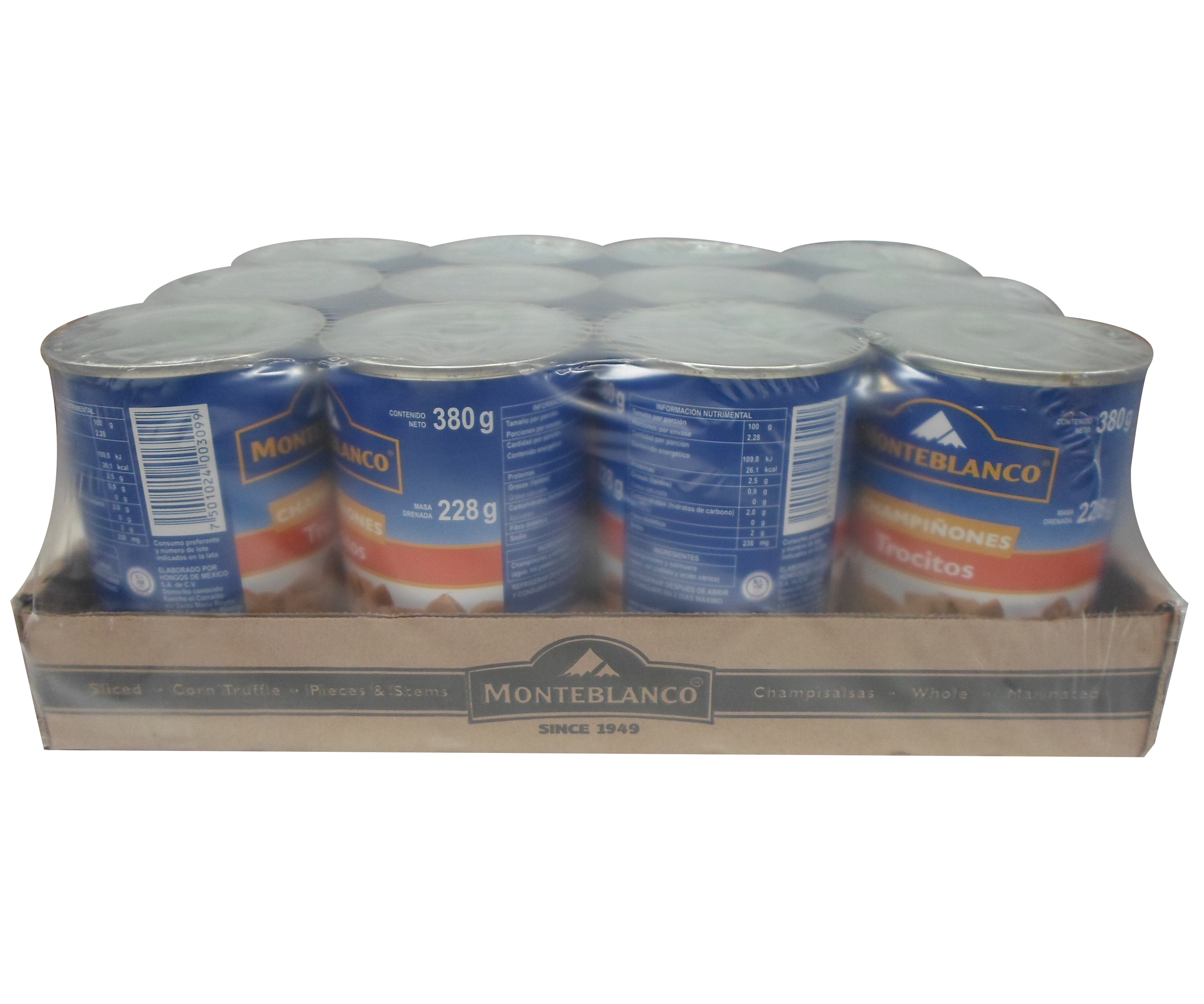 CHAMPIÑON EN TROZO MONTEBLANCO 12/380 GR.