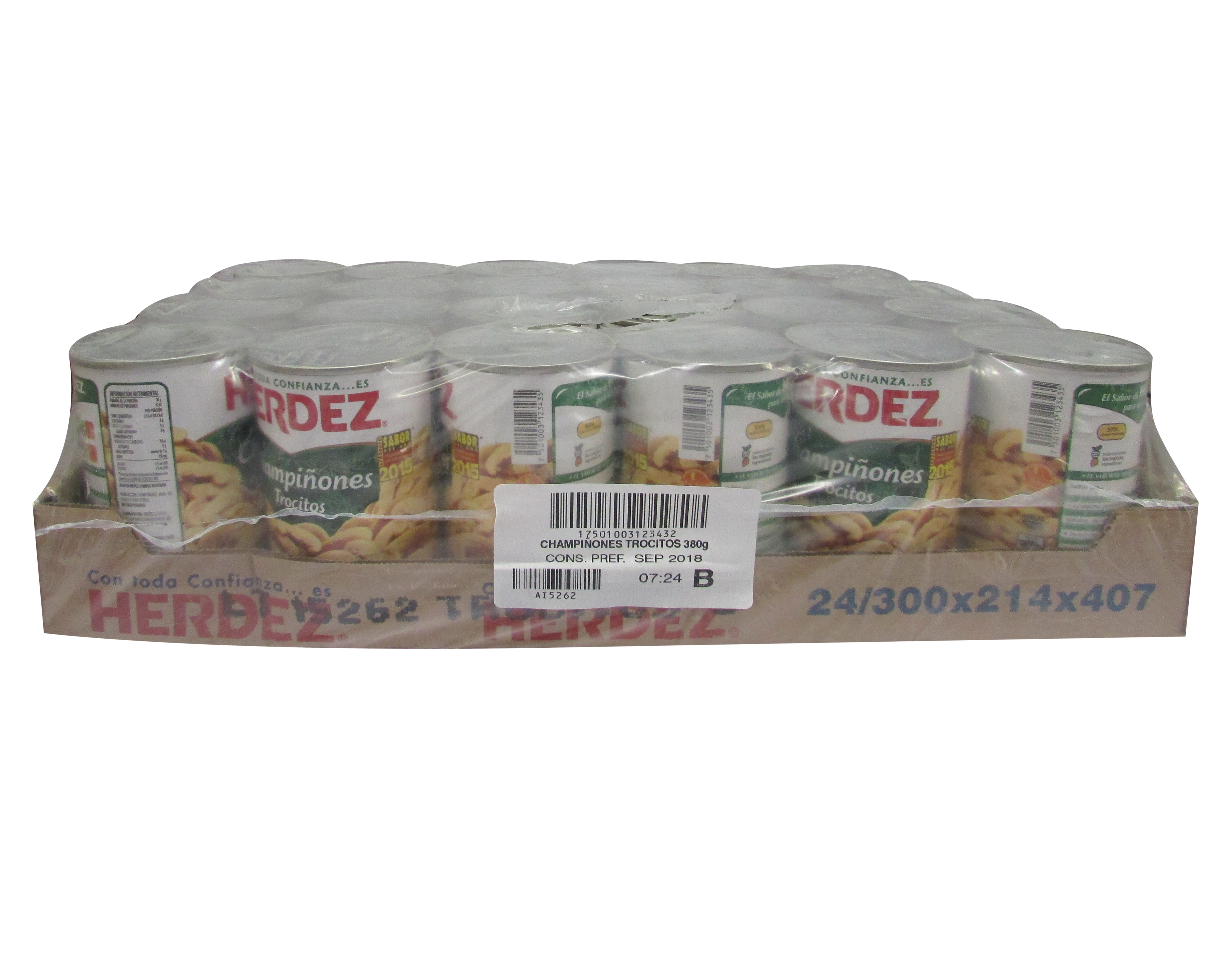 CHAMPIÑON TROCITOS HERDEZ 24/380 GR