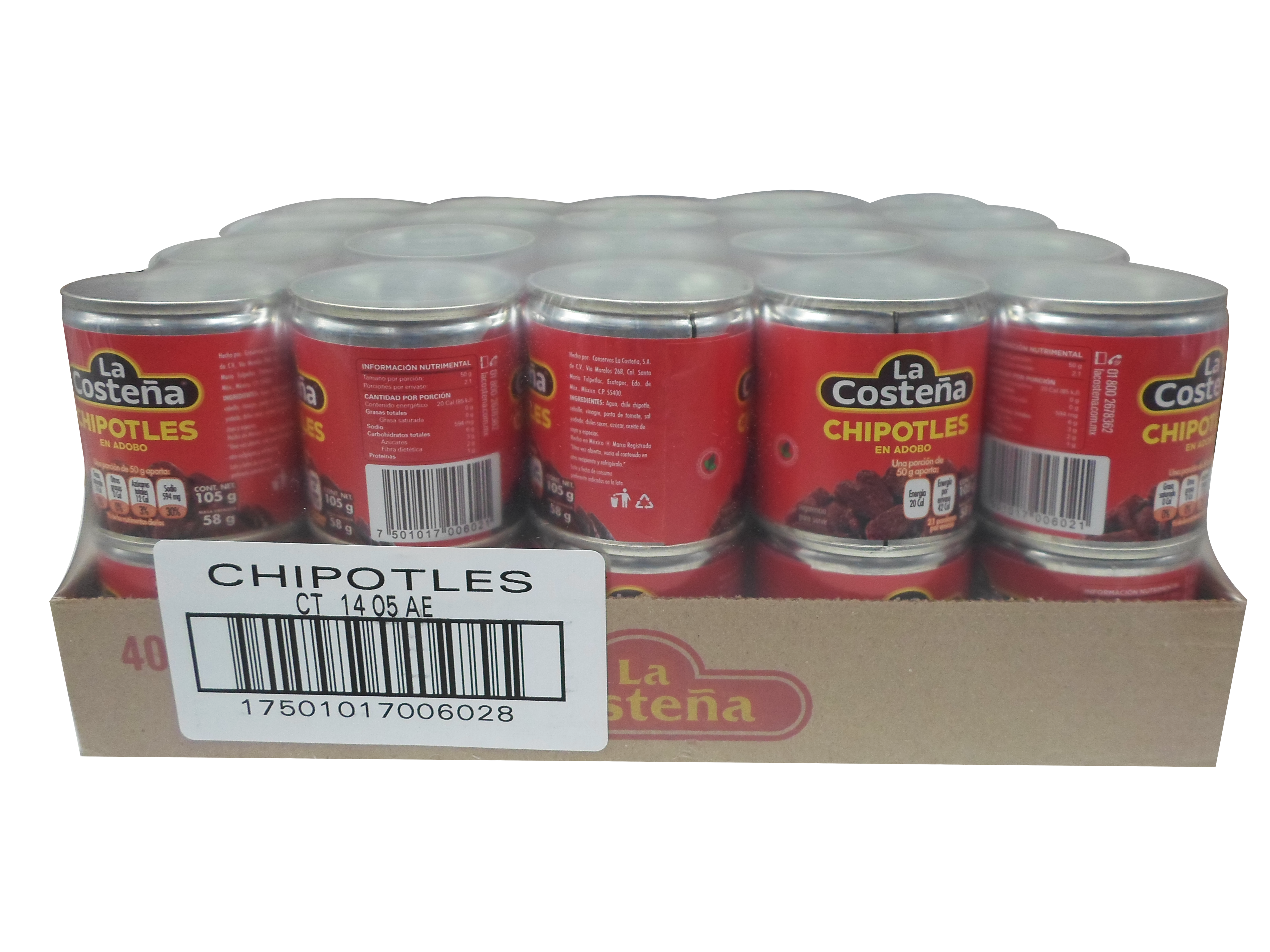 CHILE CHIPOTLE LA COSTEÑA 40/105 GR.